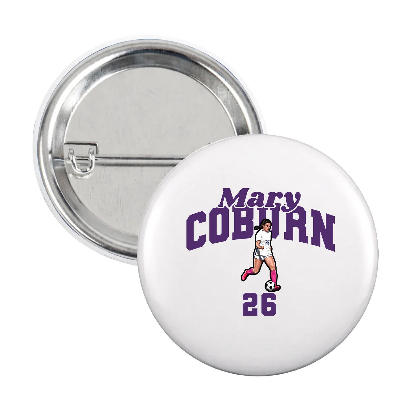 Game Day Button — Signature Arch in White