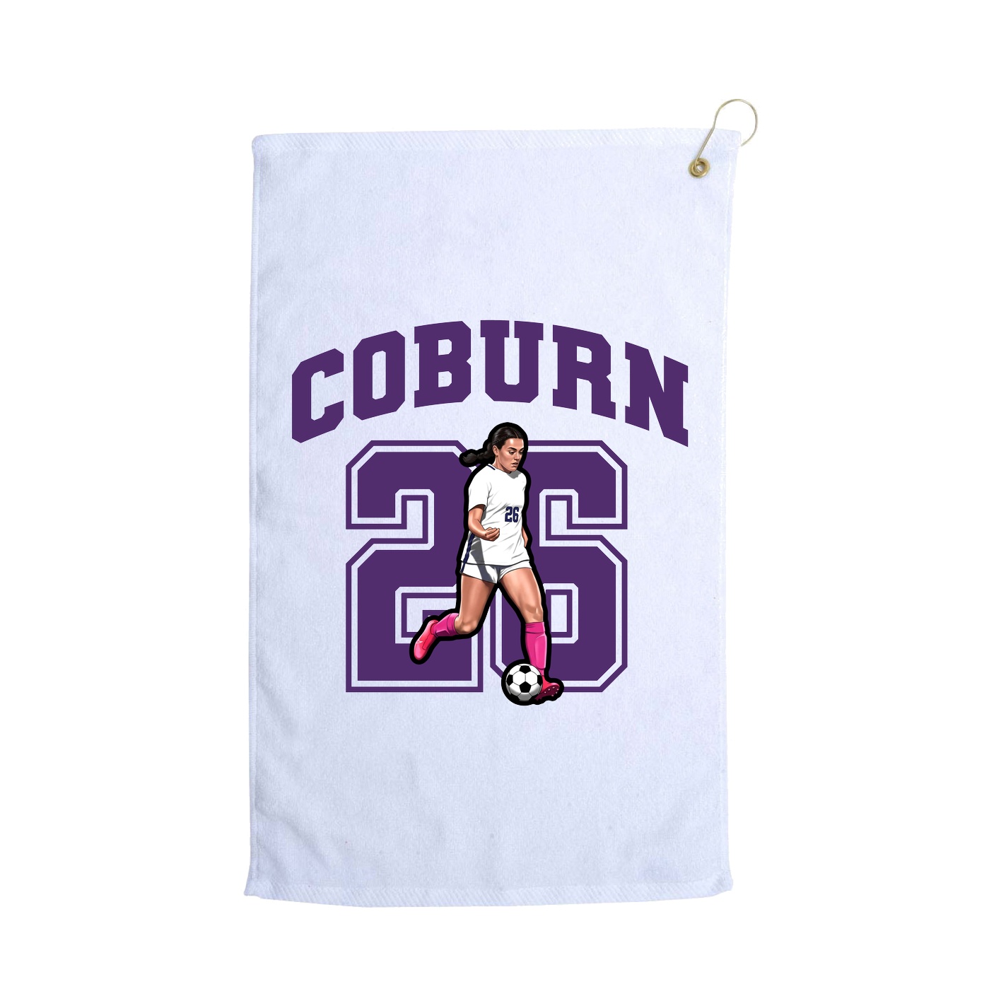 Golf Towel — Number in White