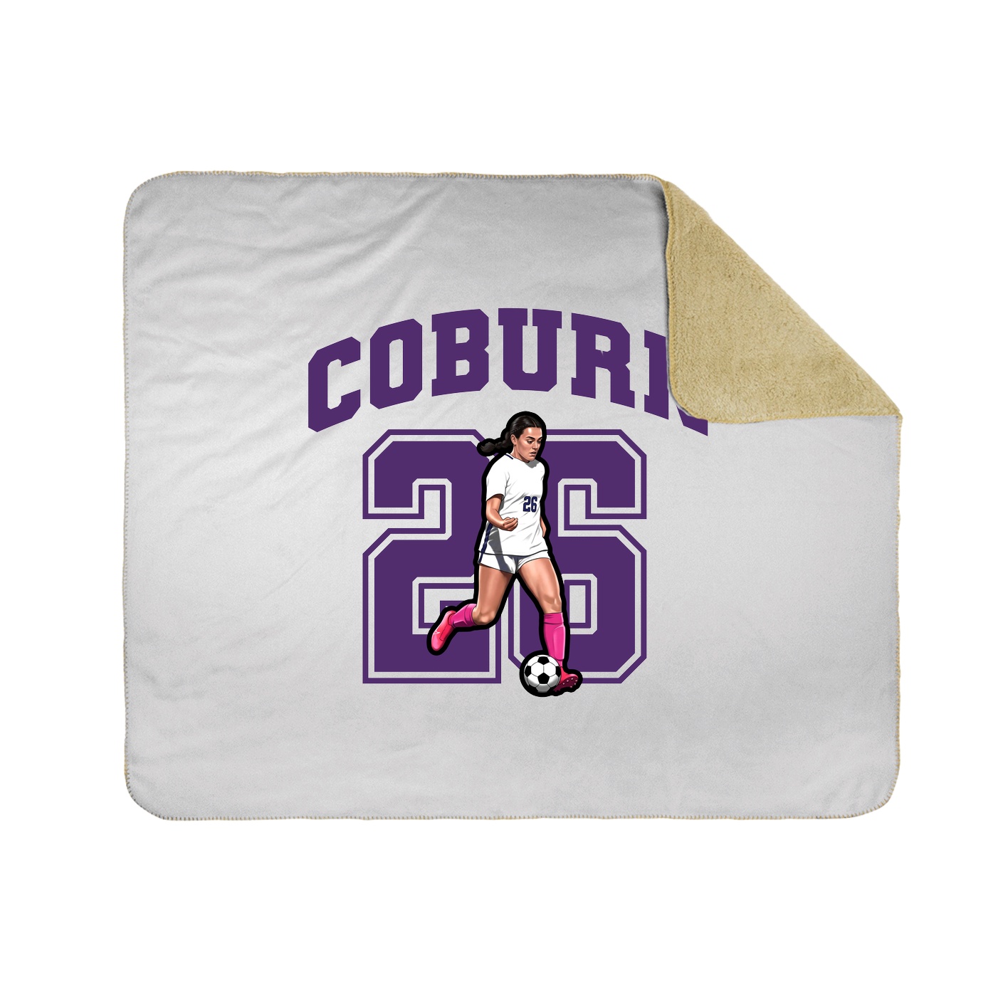 Throw Blanket — Number in White