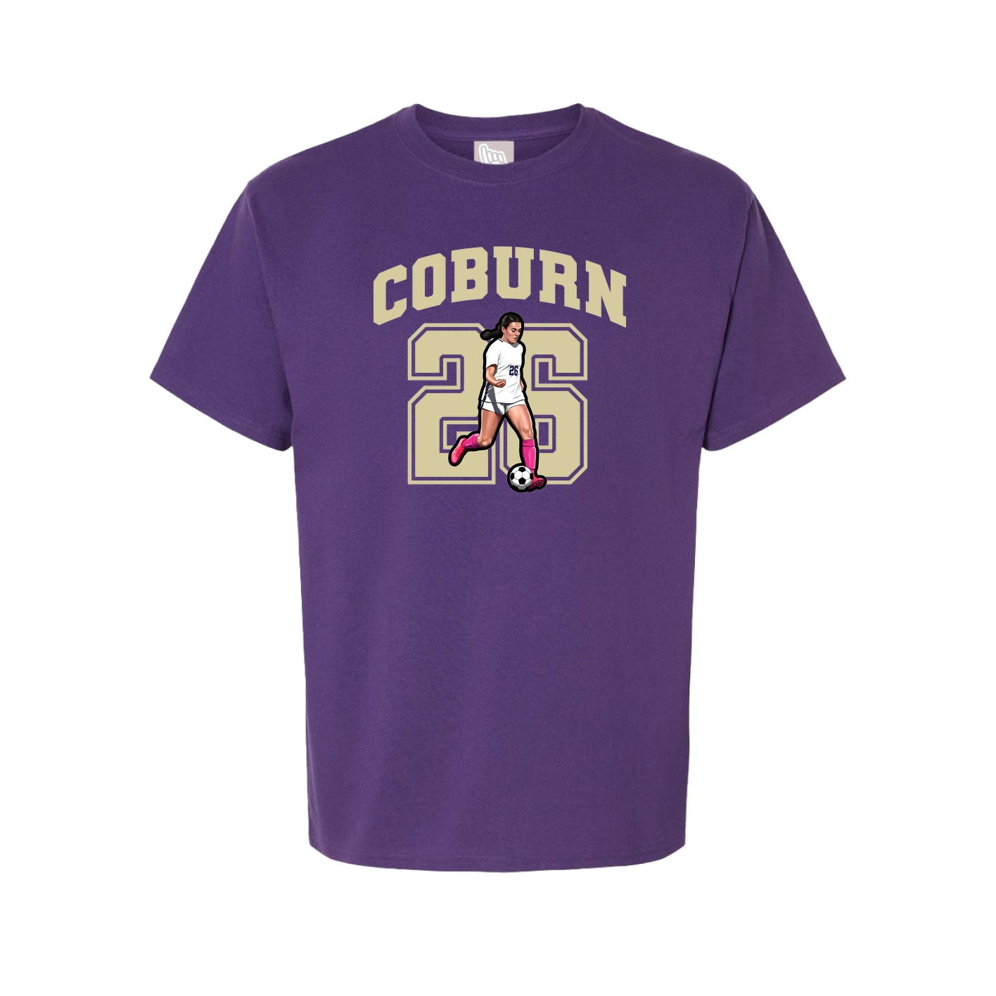 Youth Tee — Number in Purple