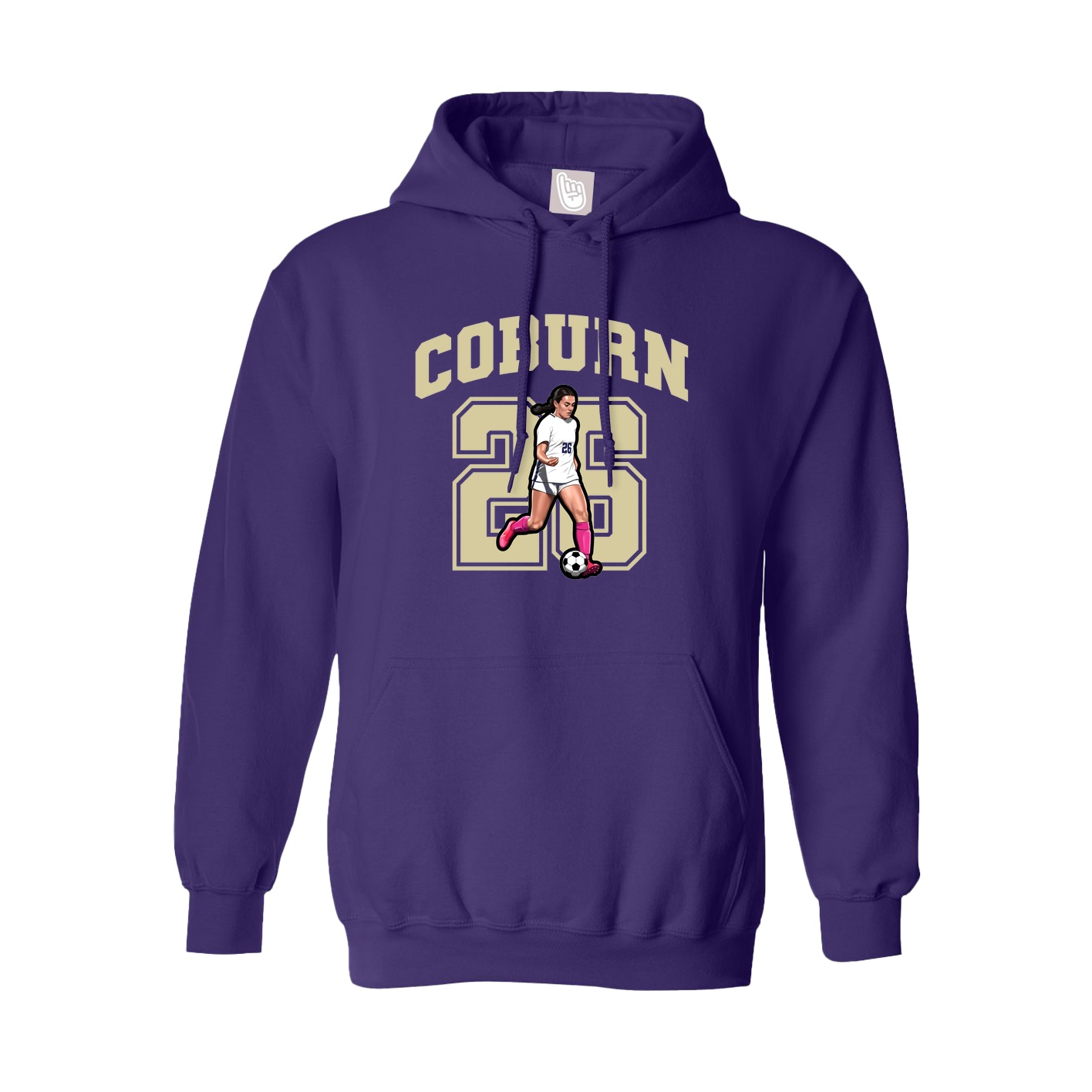 Hoodie — Number in Purple