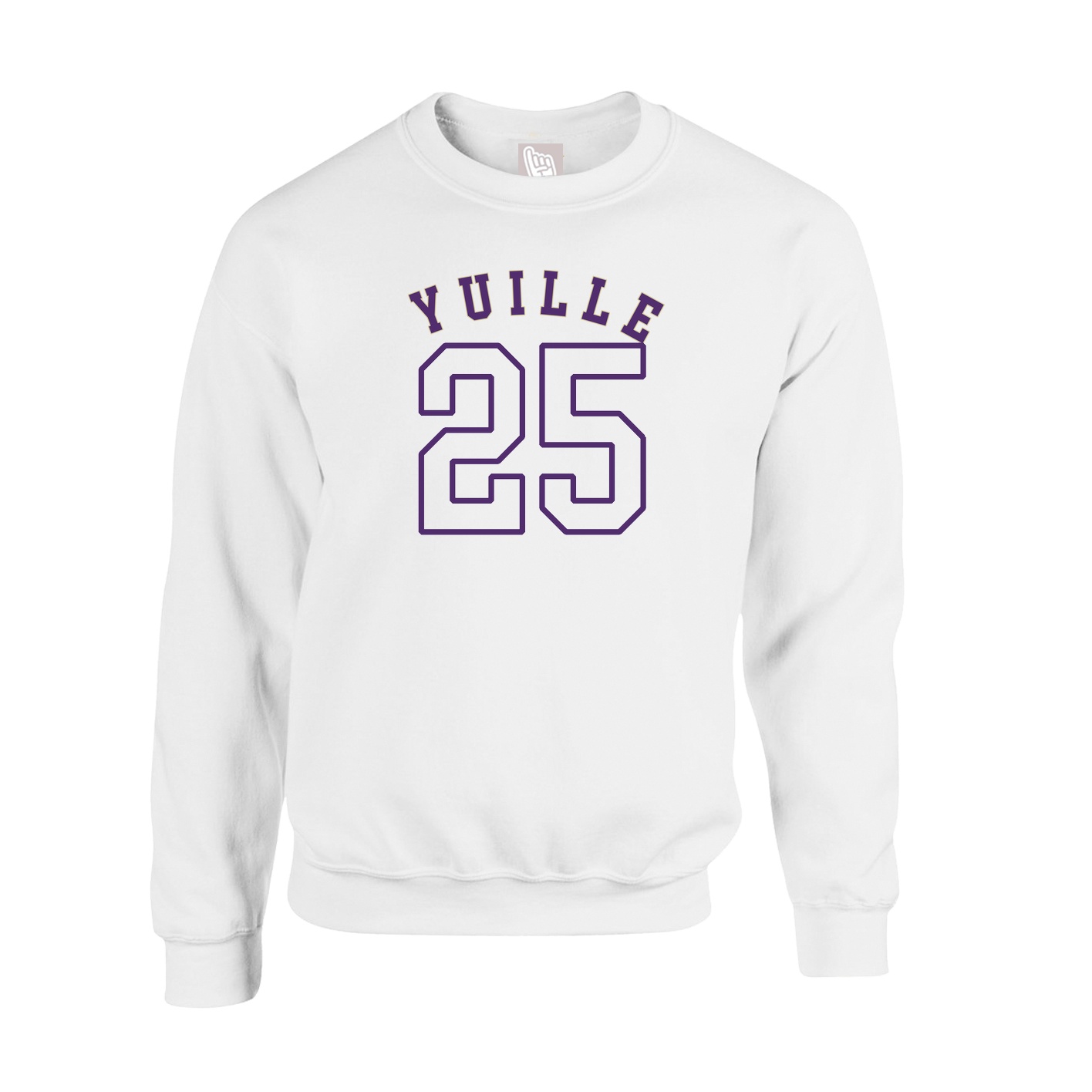 Fleece Crew — Shirsey Arch in White
