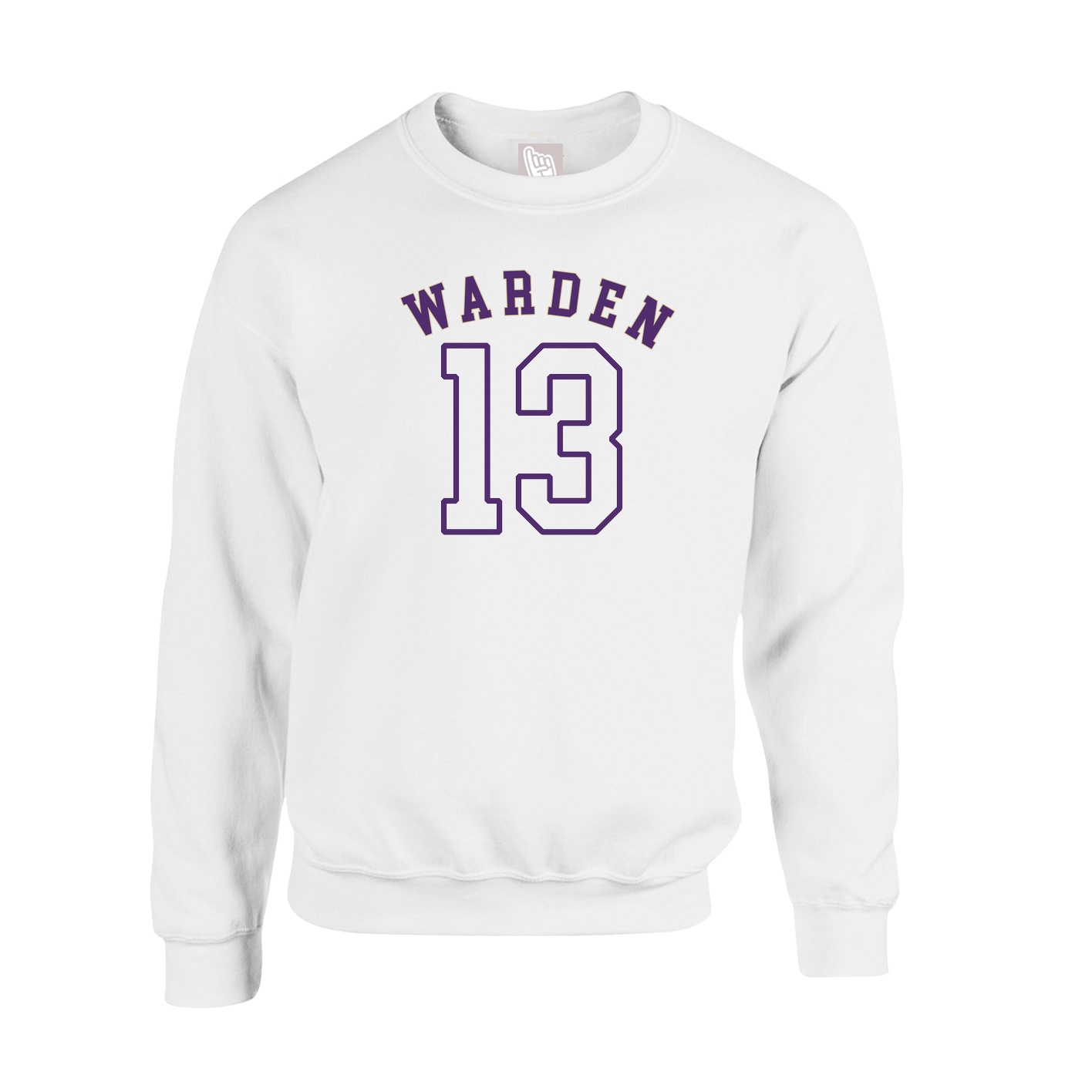 Fleece Crew — Shirsey Arch in White