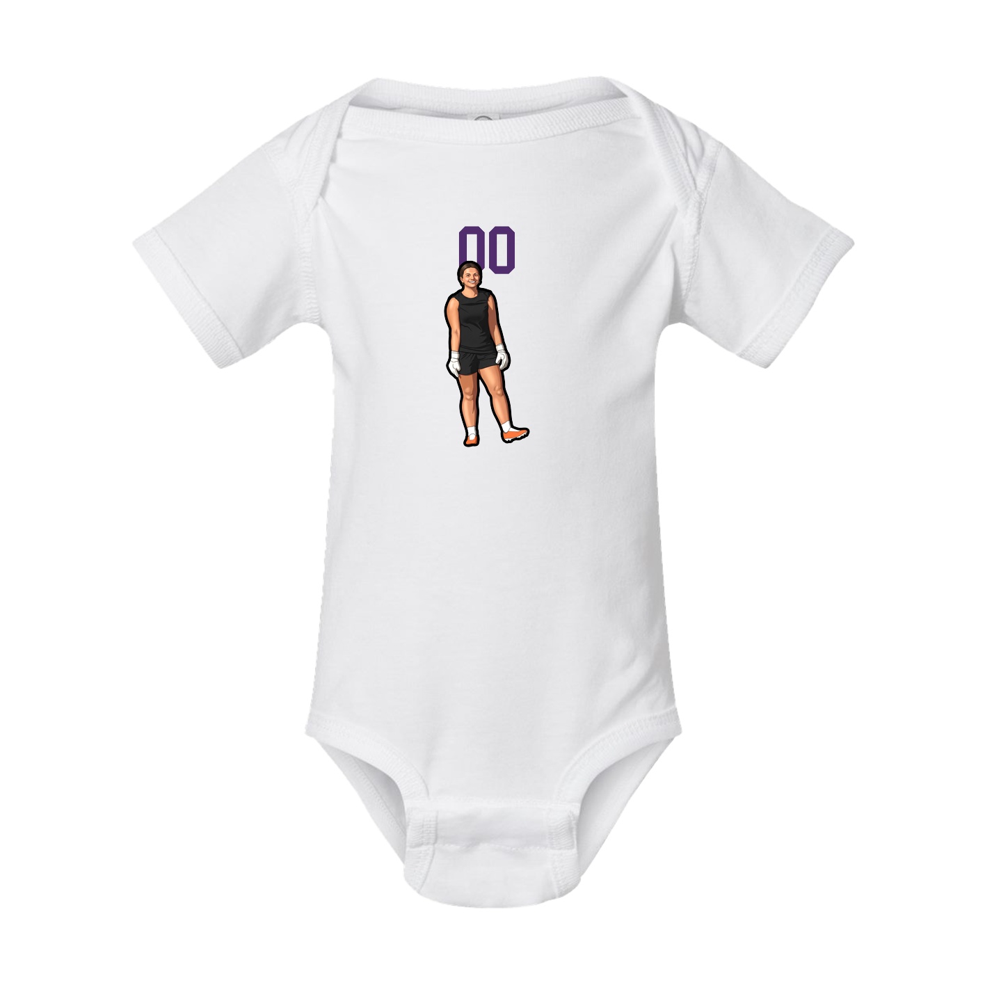 Baby Onesie — Number Top in White
