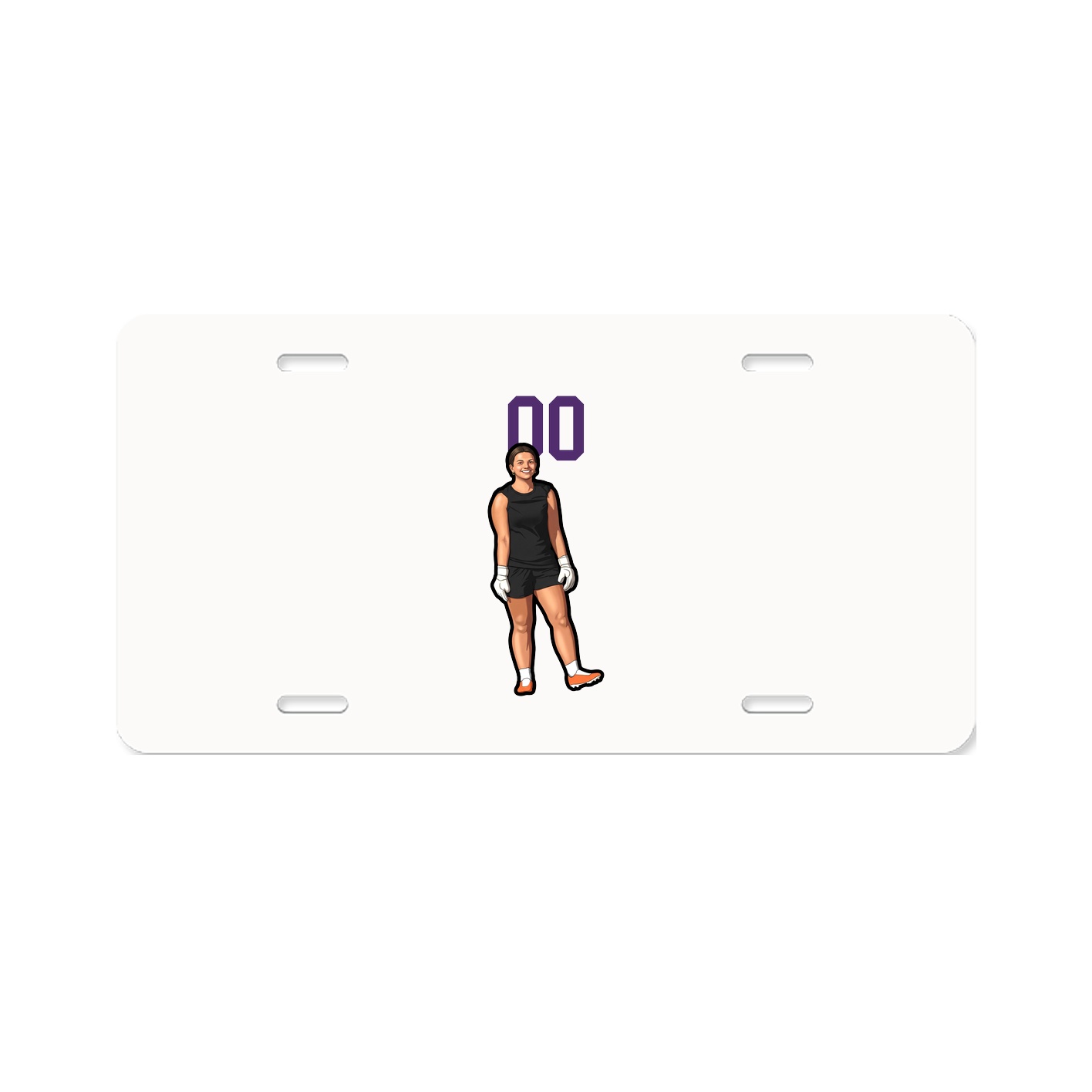 License Plate — Number Top in Classic