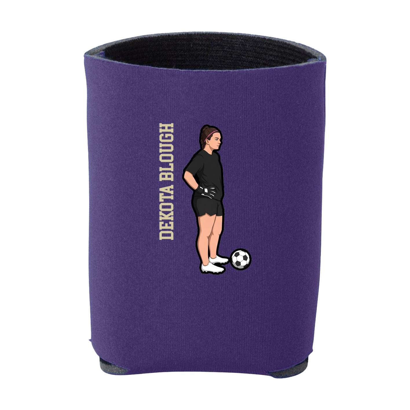 Can Holder — Name Vertical in Purple