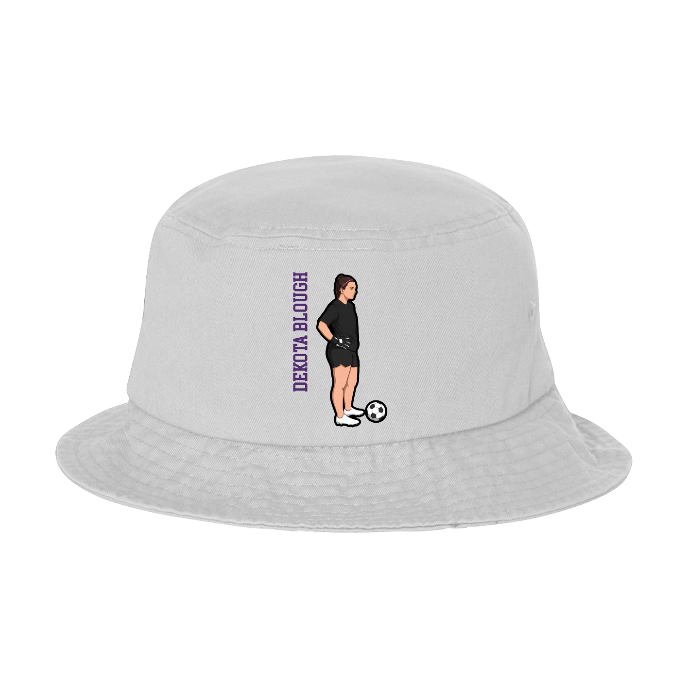 Bucket Cap — Name Vertical in White