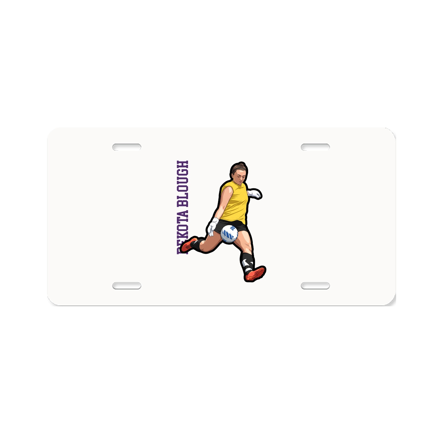 License Plate — Name Vertical in Classic