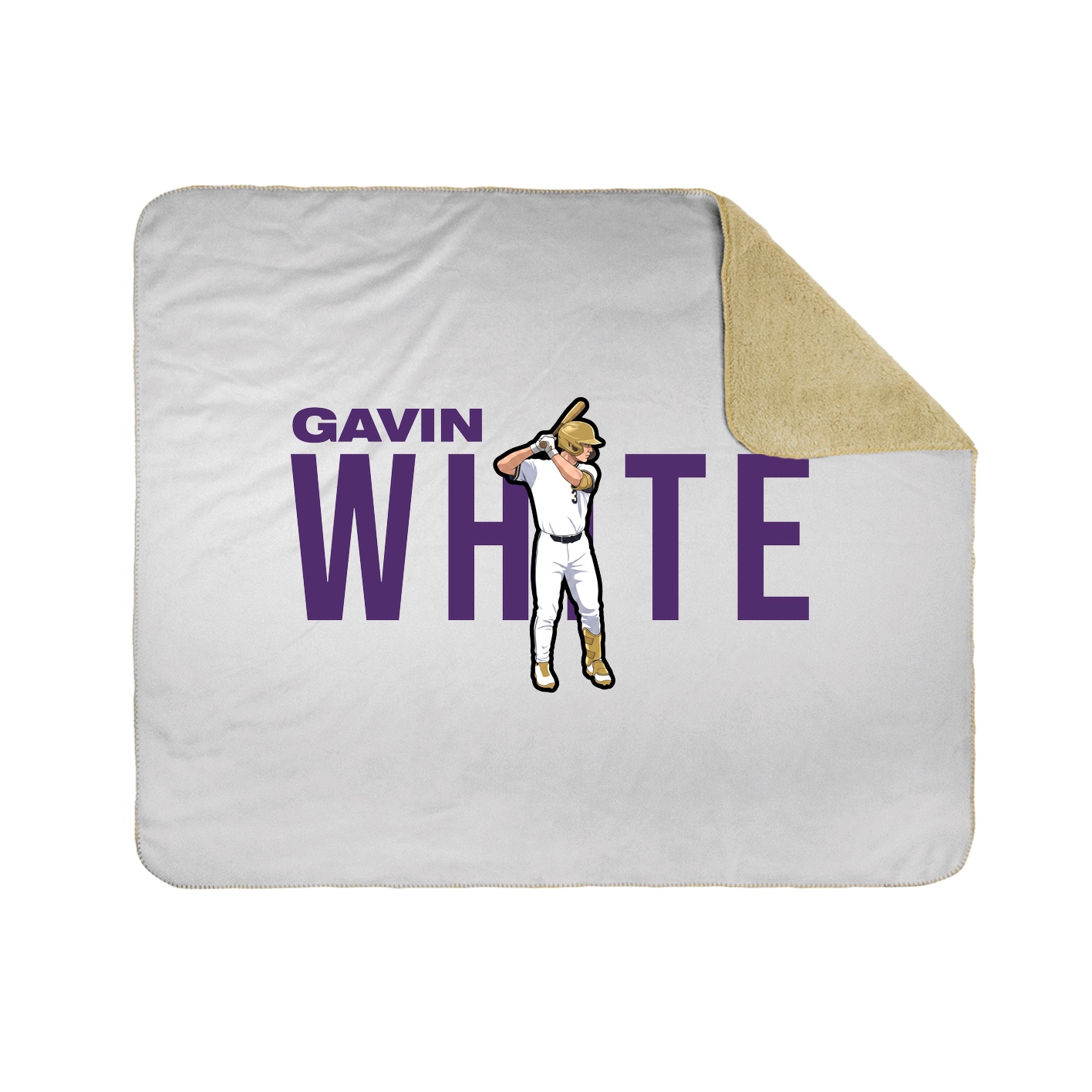 Throw Blanket — Player Name in White