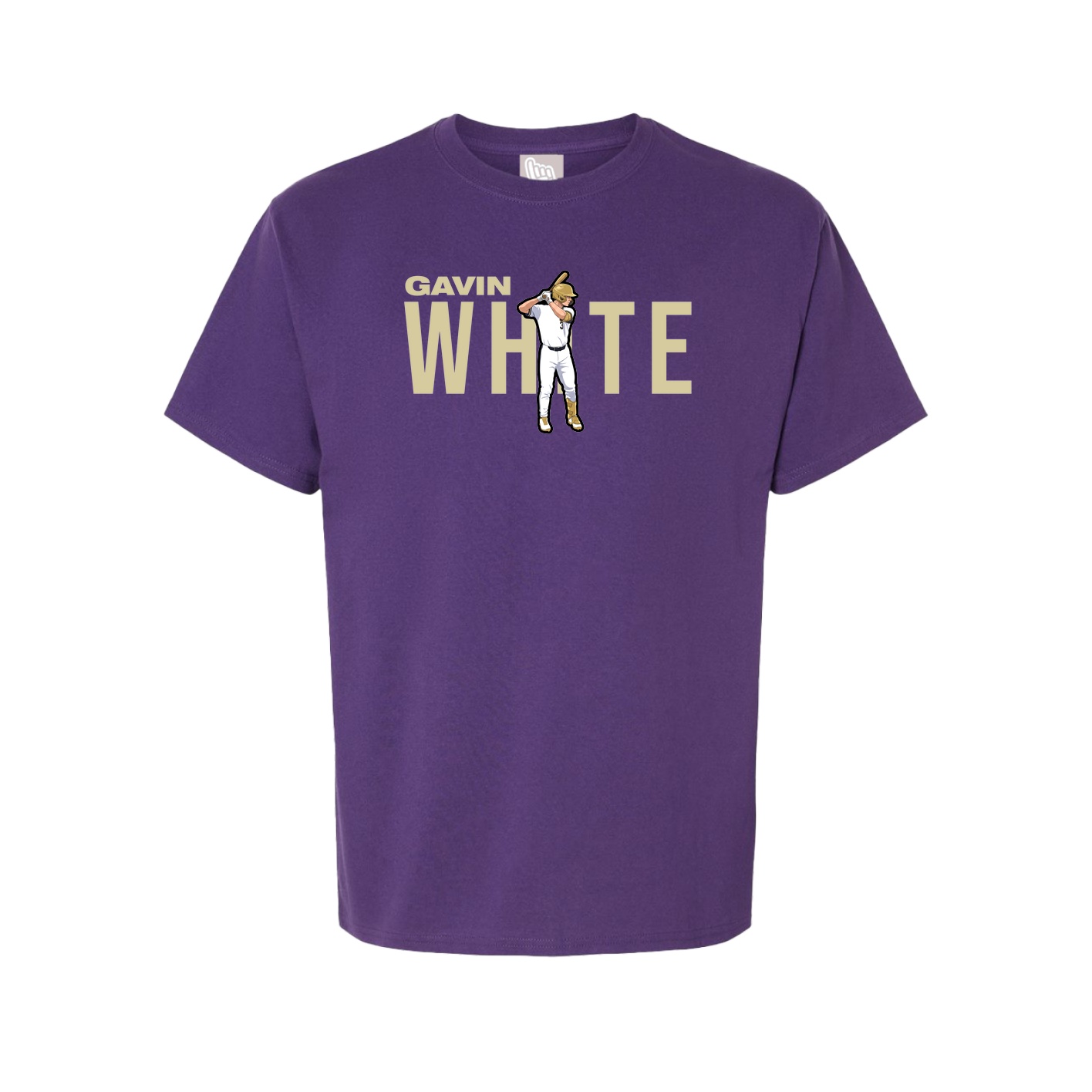 Youth Tee — Player Name in Purple