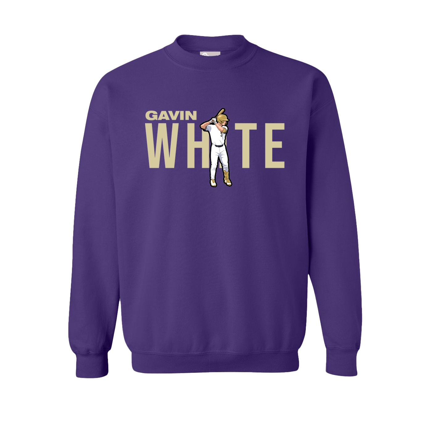 Fleece Crew — Player Name in Purple