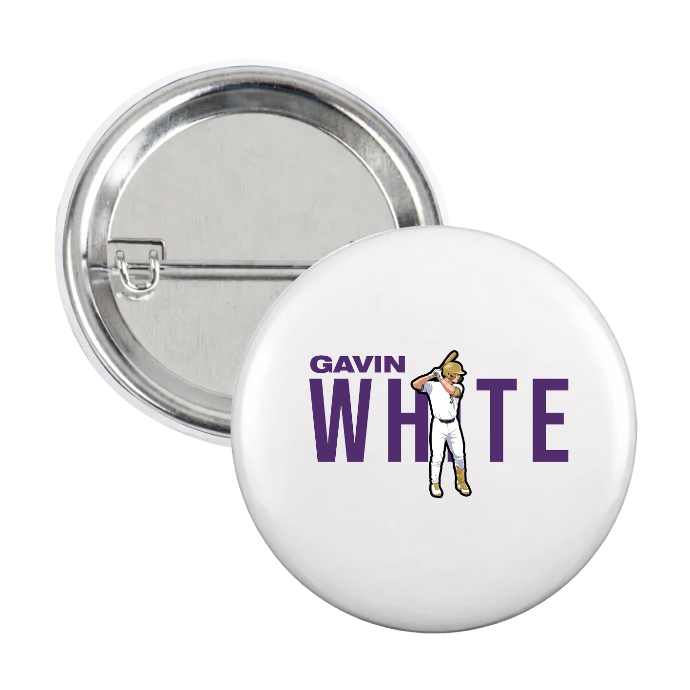 Game Day Button — Player Name in White