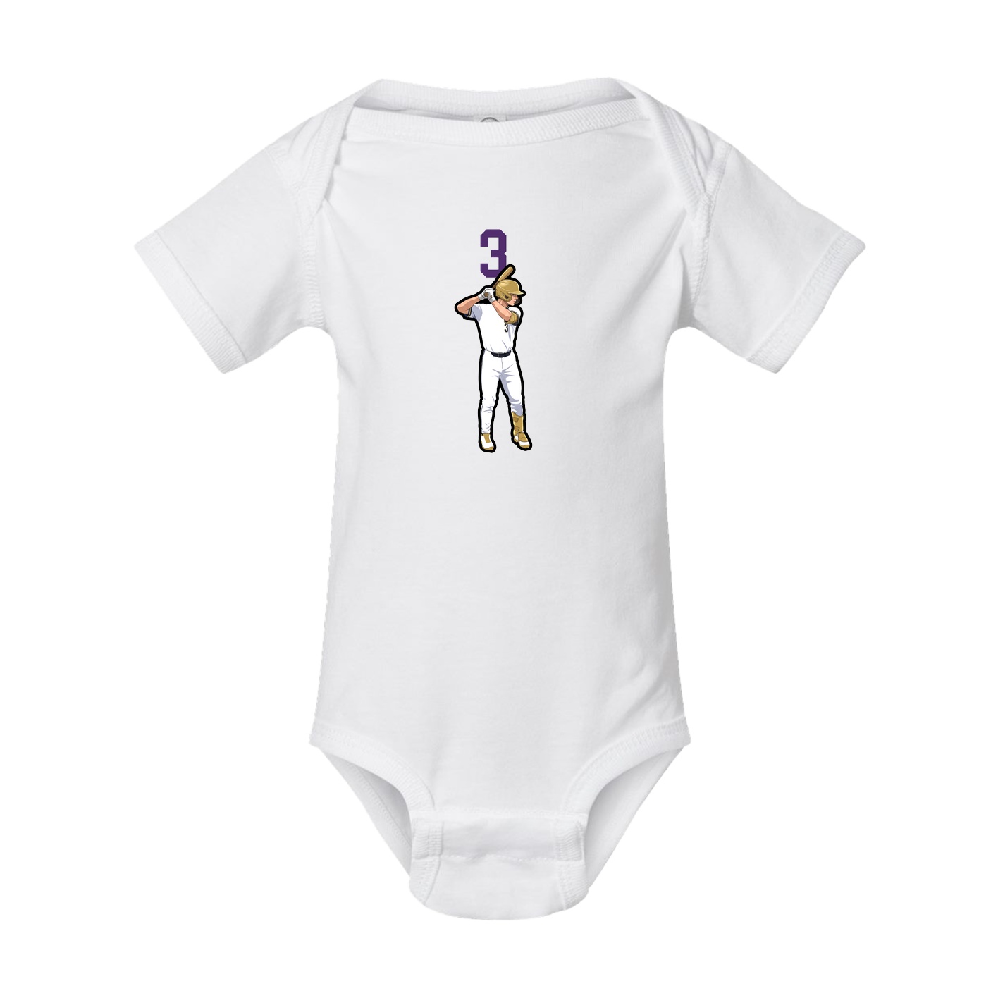 Baby Onesie — Number Top in White
