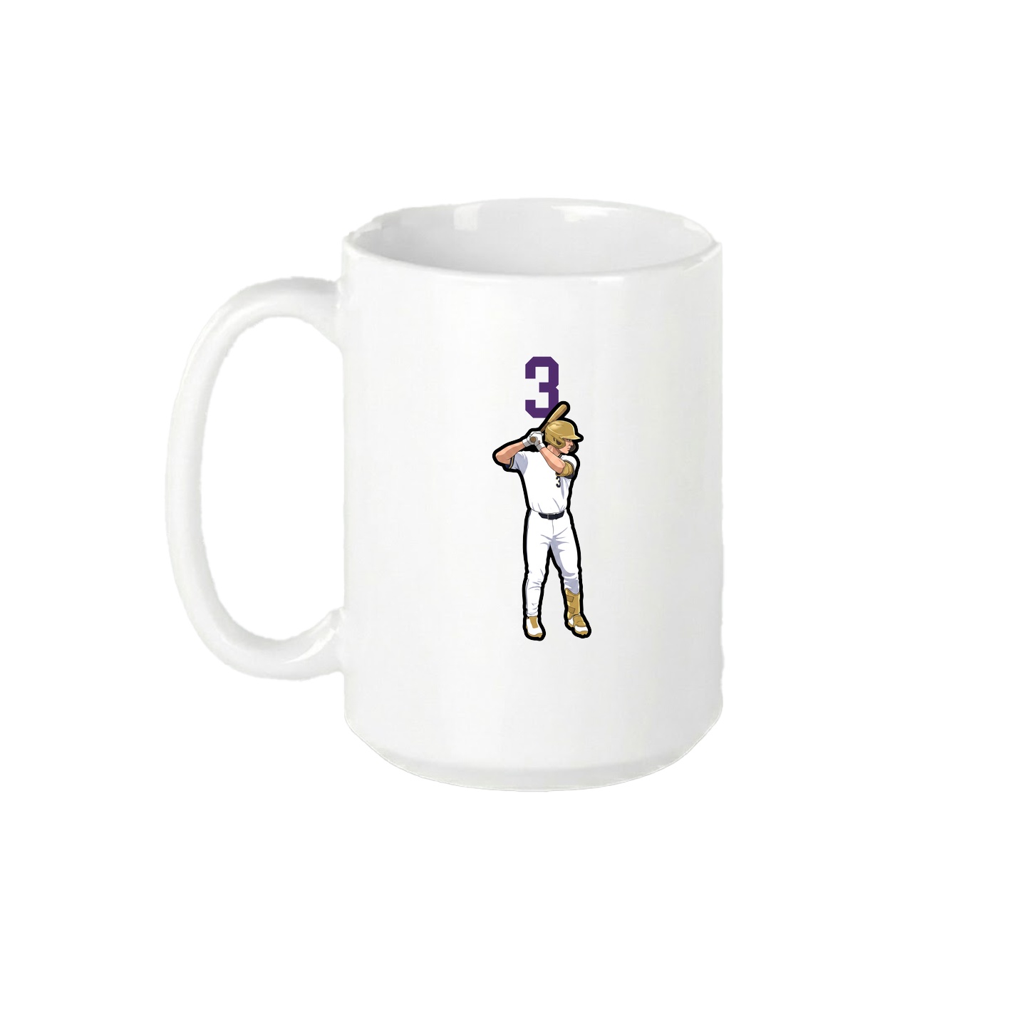 15oz Coffee Mug — Number Top in White