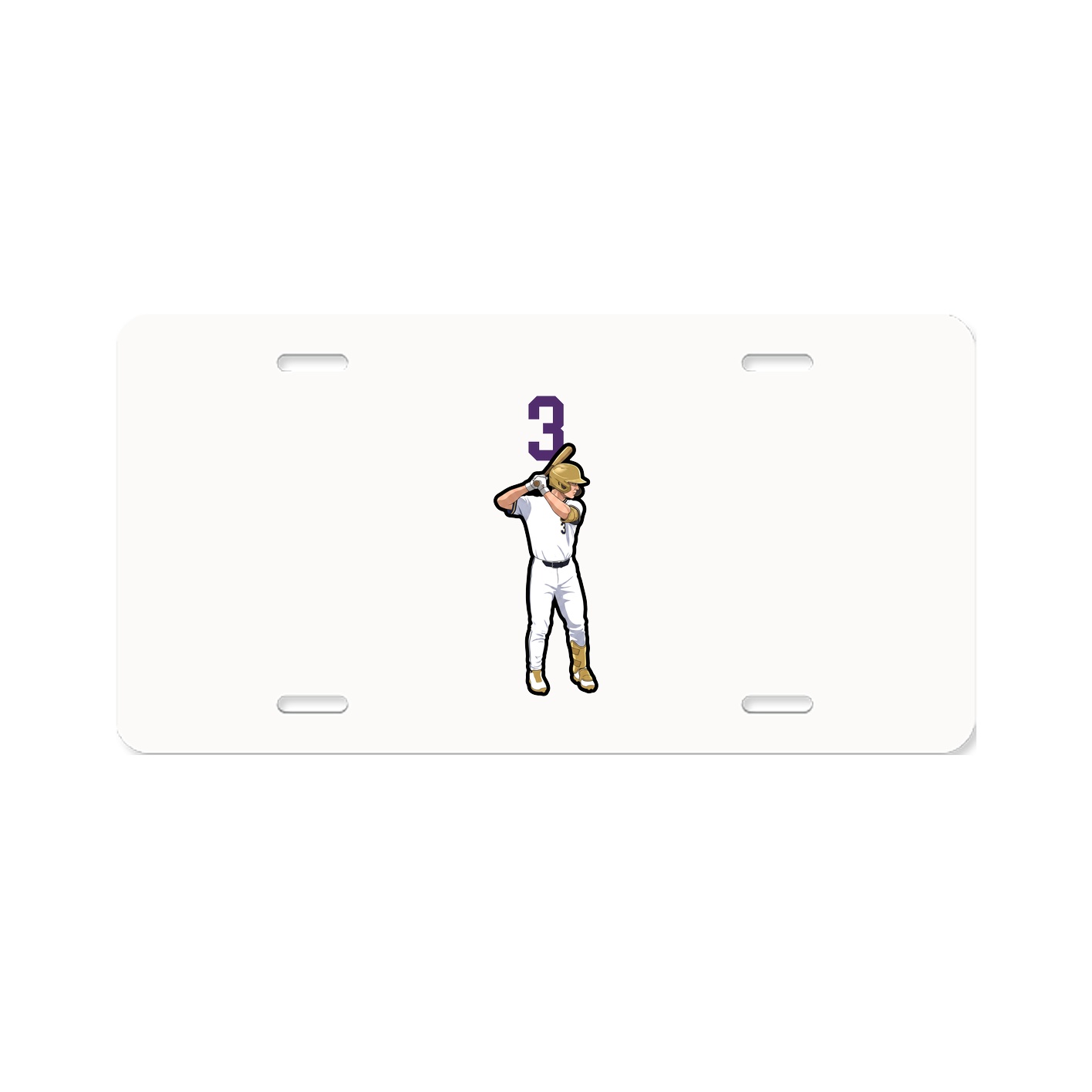 License Plate — Number Top in Classic