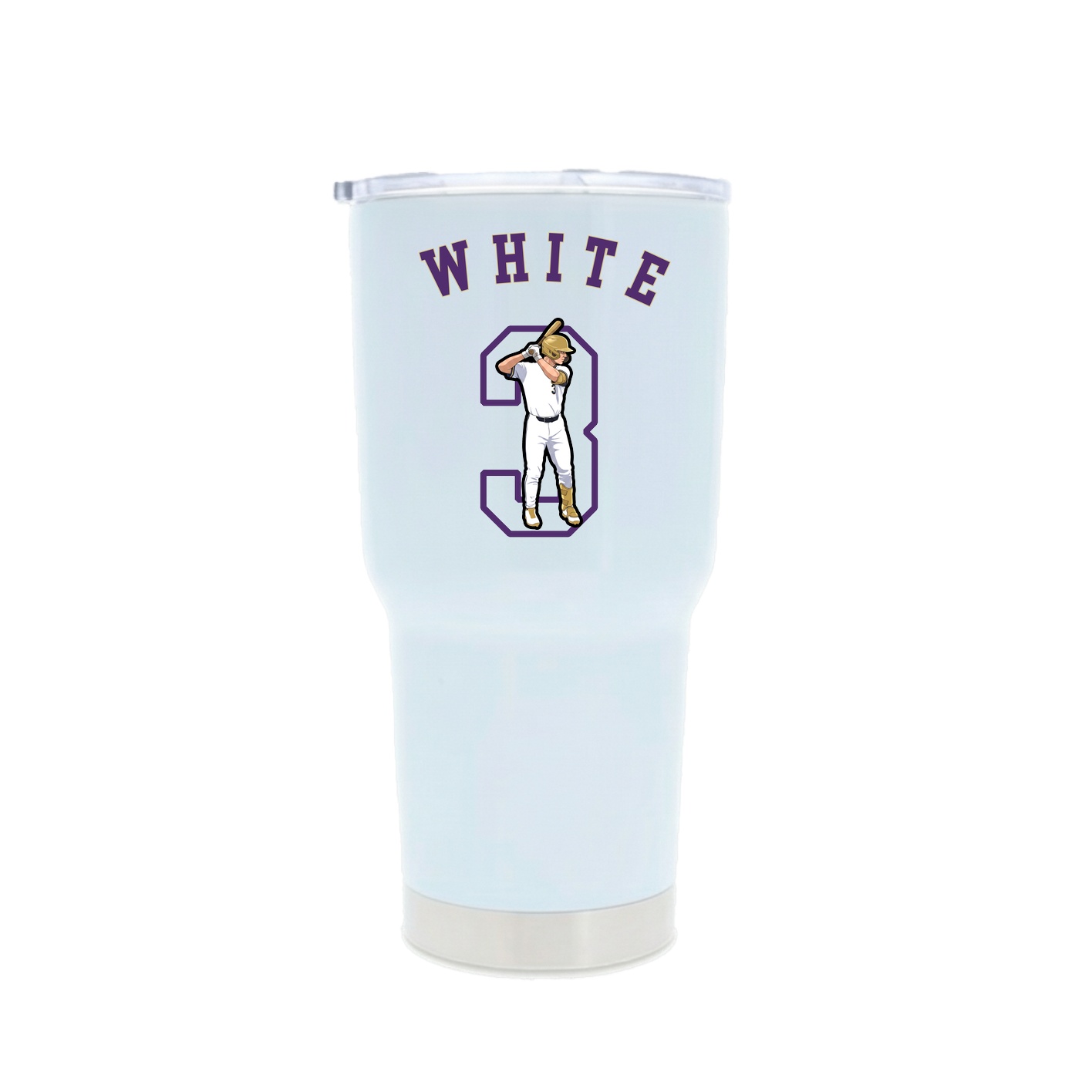 30oz Stainless Steel Tumbler — Shirsey Arch in White