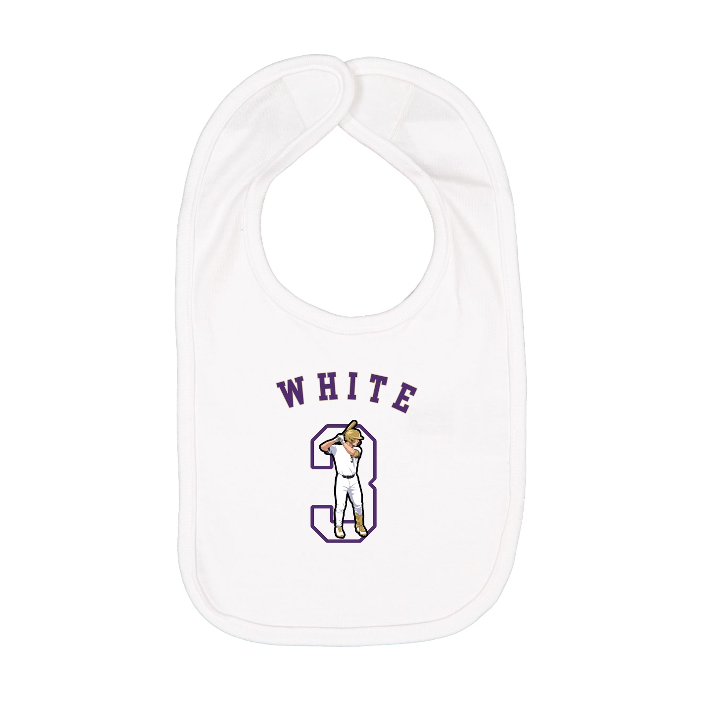 Infant Bib — Shirsey Arch in White