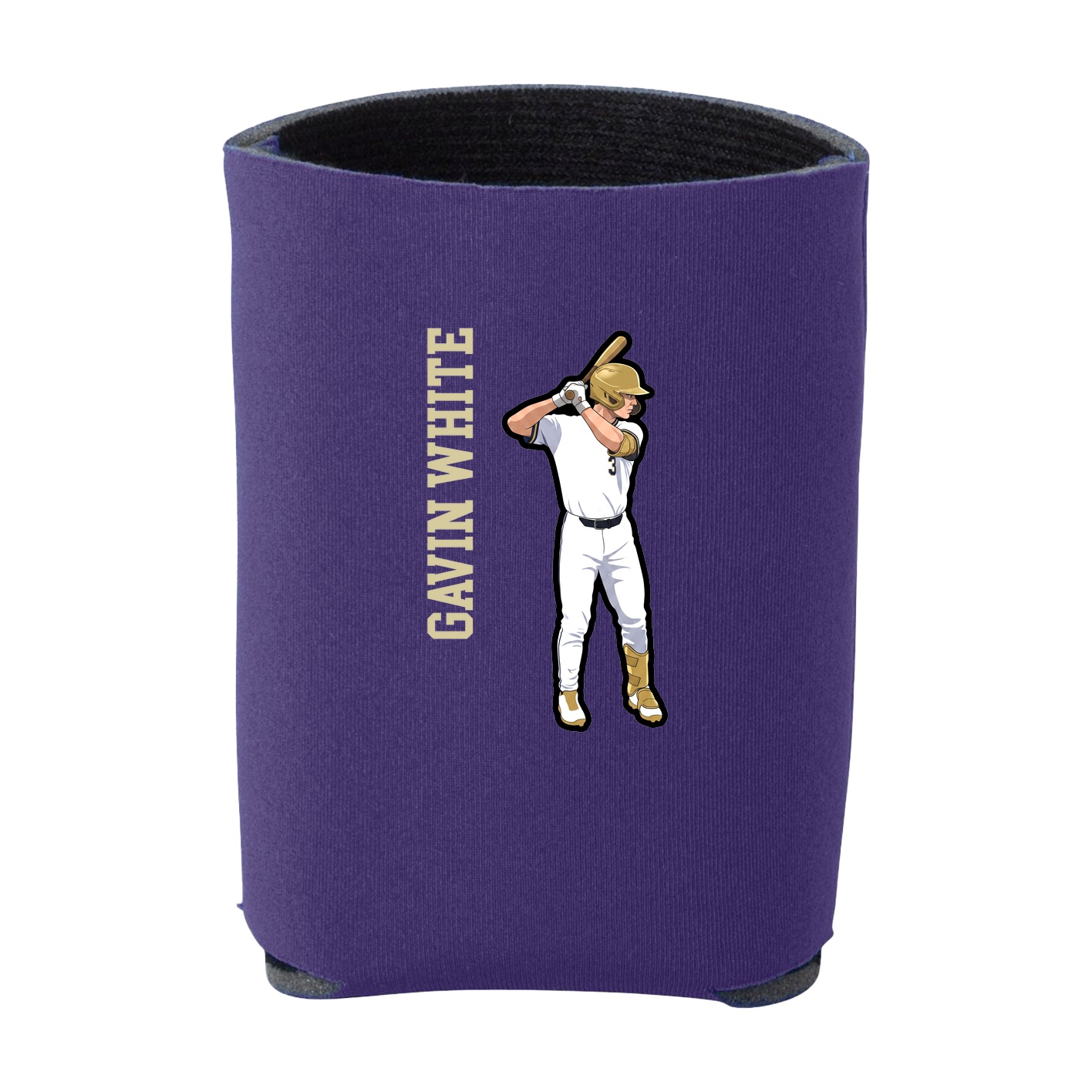 Can Holder — Name Vertical in Purple