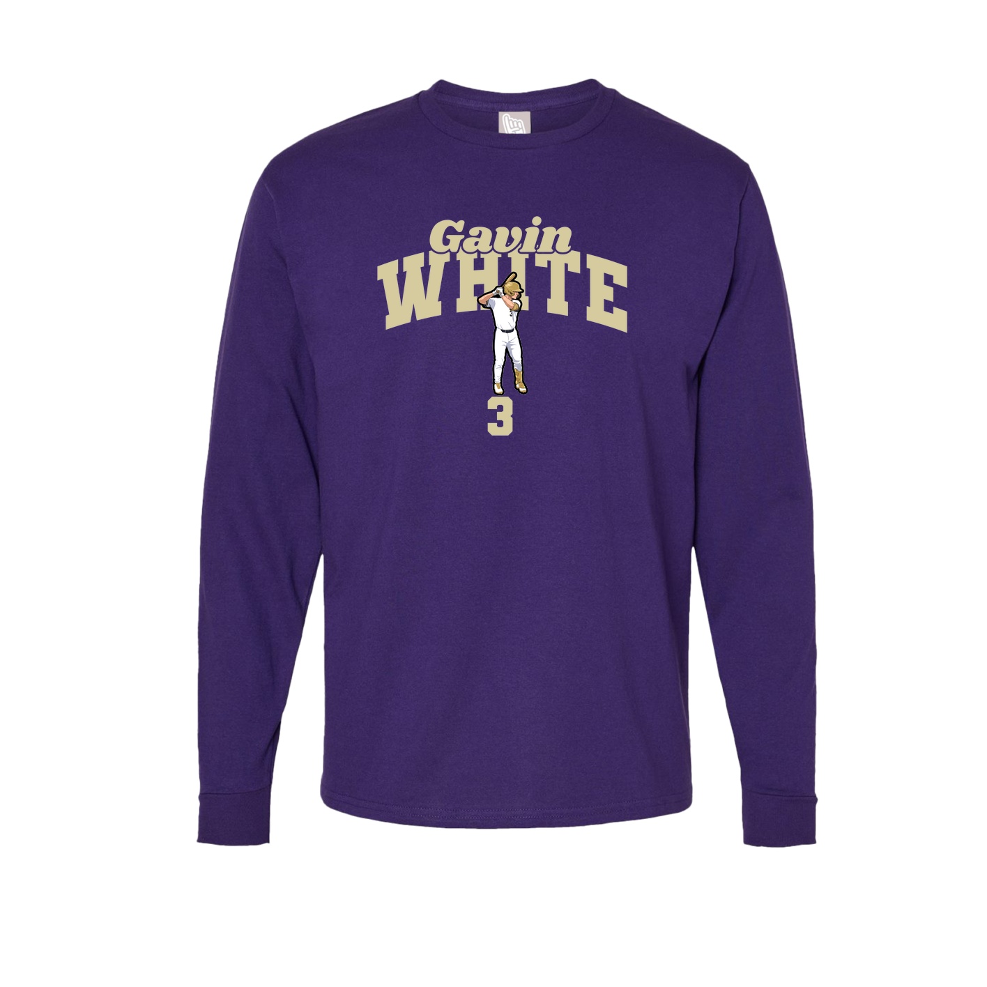 Long Sleeve Tee — Signature Arch in Purple
