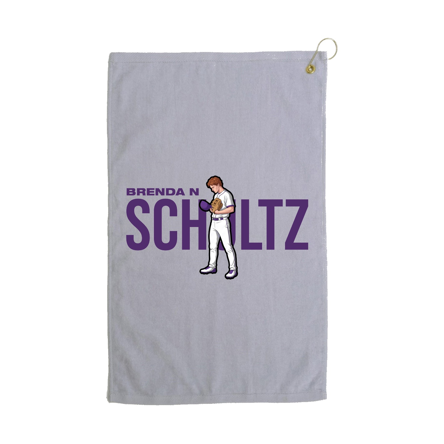Golf Towel — Player Name in Grey