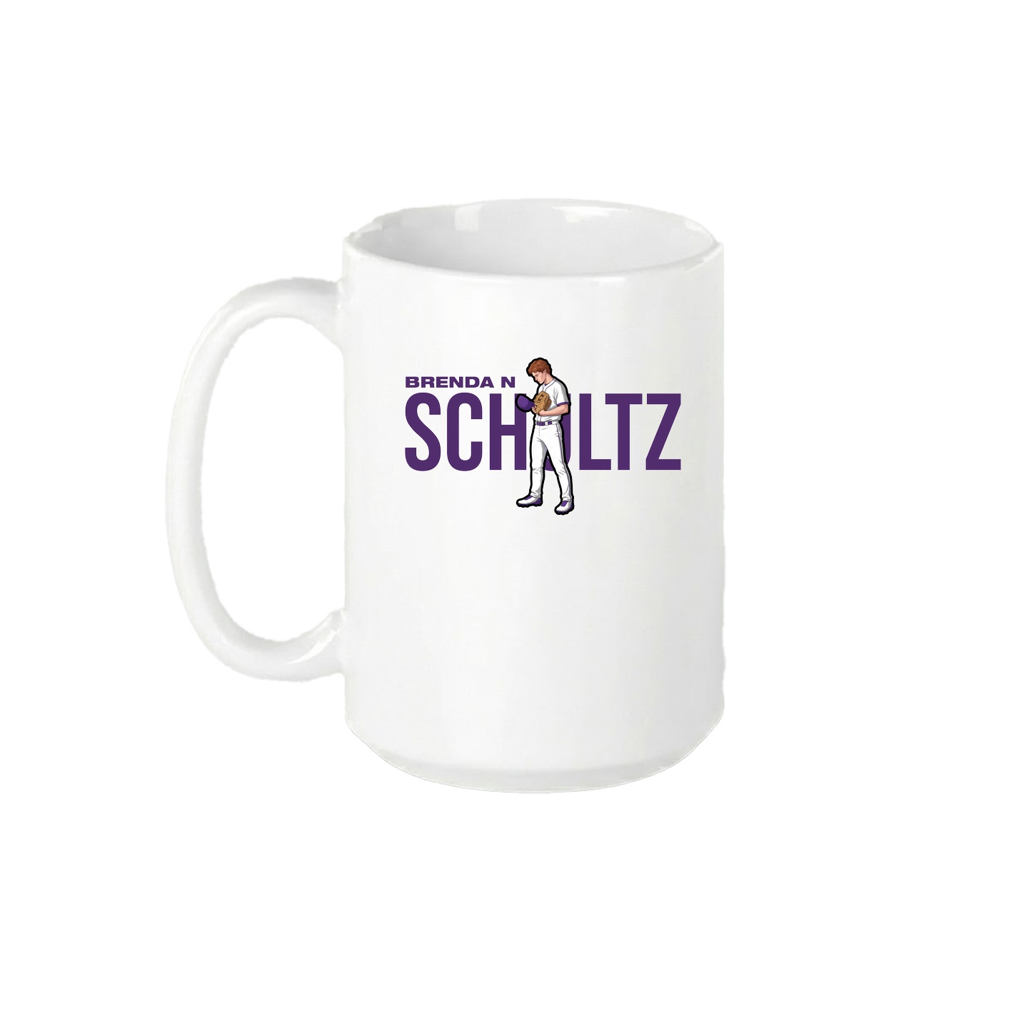 15oz Coffee Mug — Player Name in White