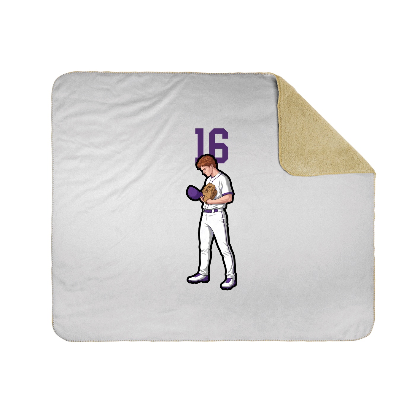 Throw Blanket — Number Top in White