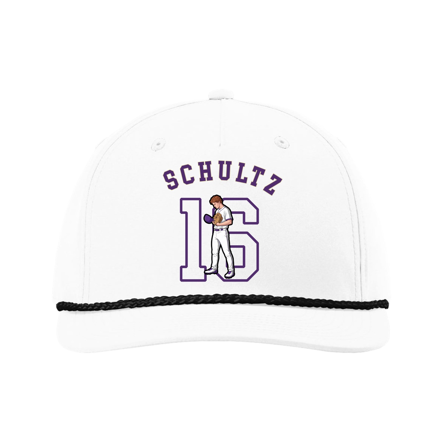 Five-Panel Classic Rope Cap — Shirsey Arch in White