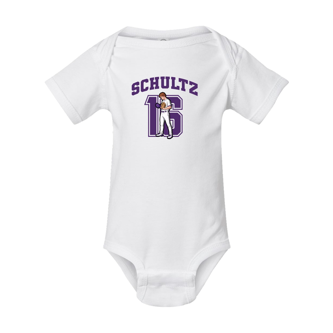 Baby Onesie — Number in White