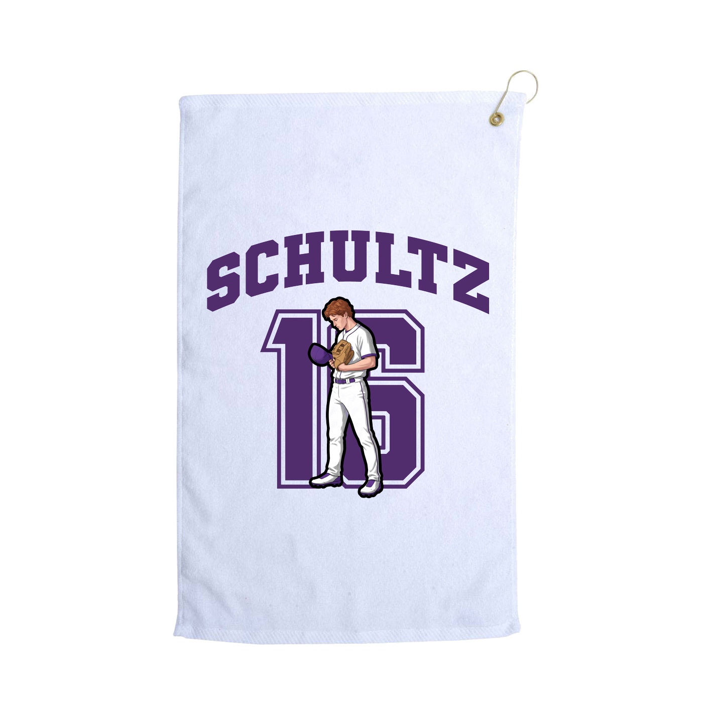 Golf Towel — Number in White