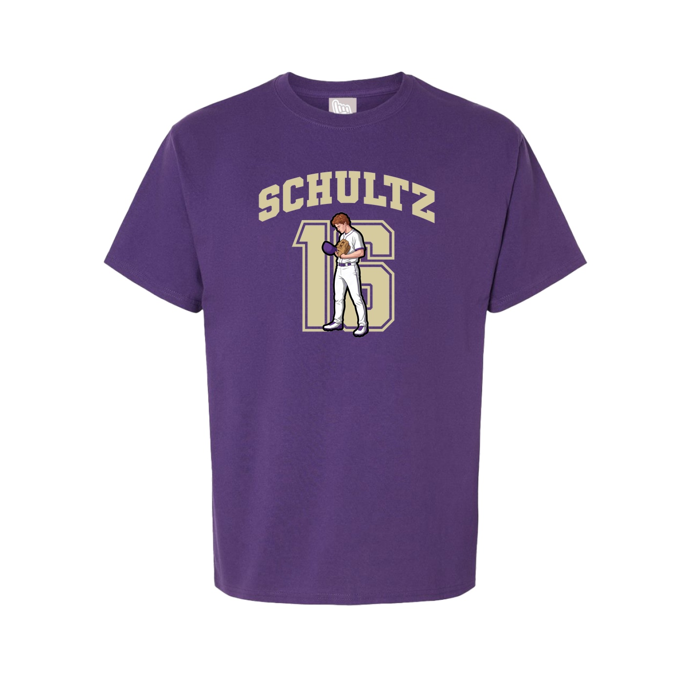 Youth Tee — Number in Purple