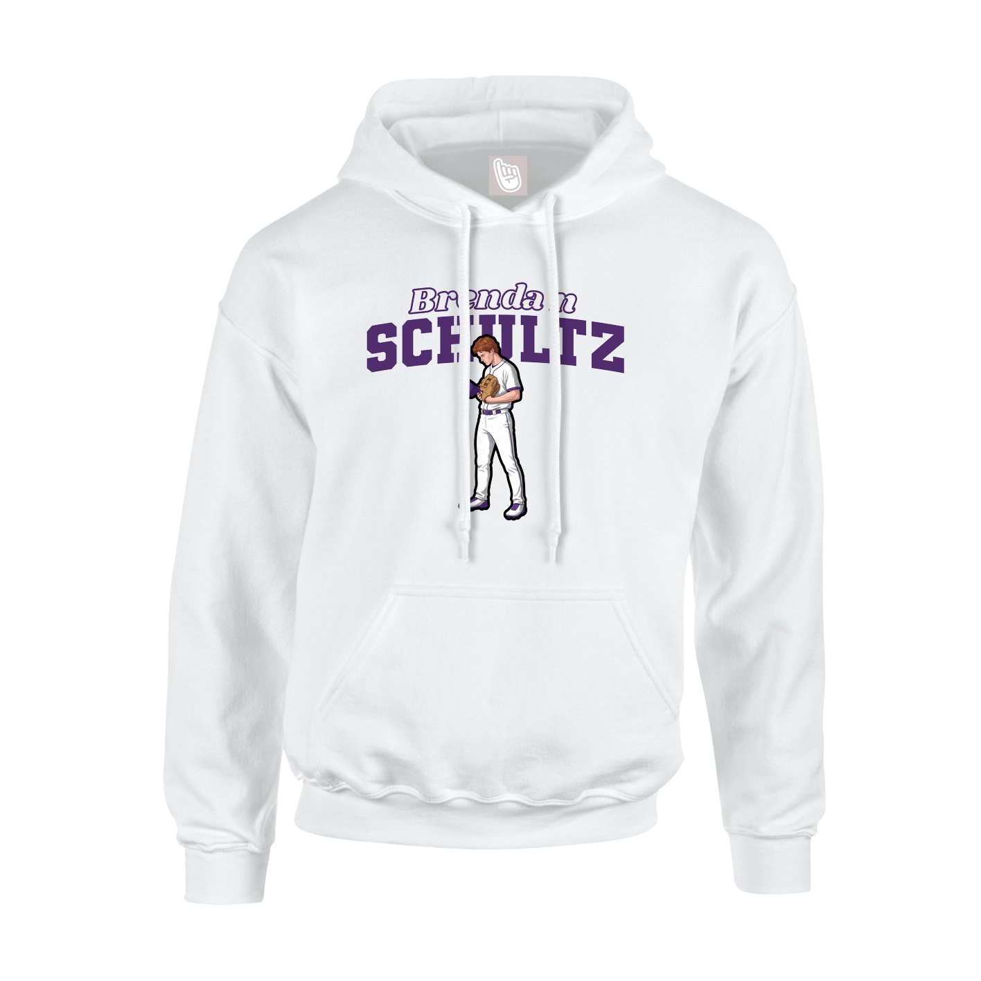Hoodie — Name Arch in White