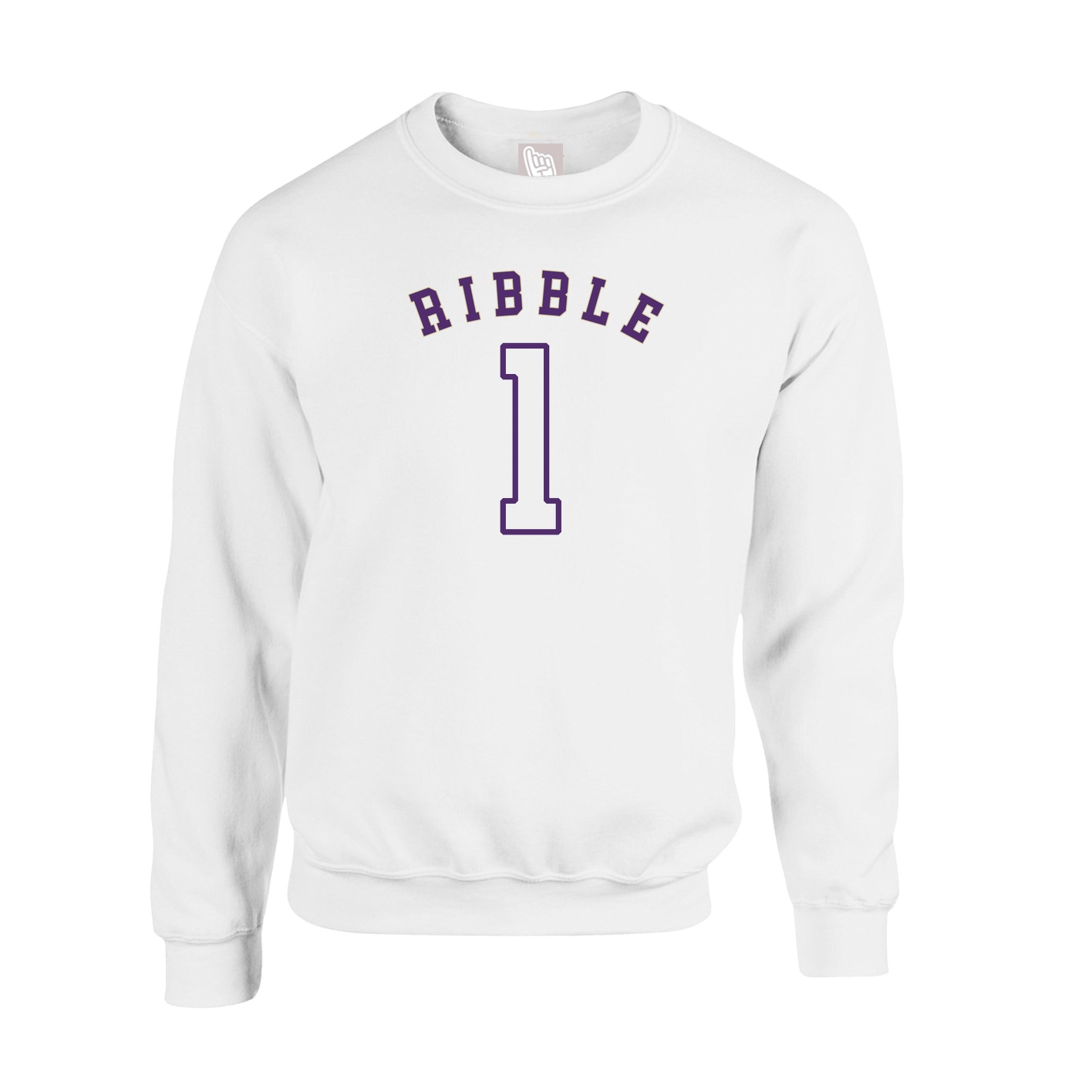 Fleece Crew — Shirsey Arch in White