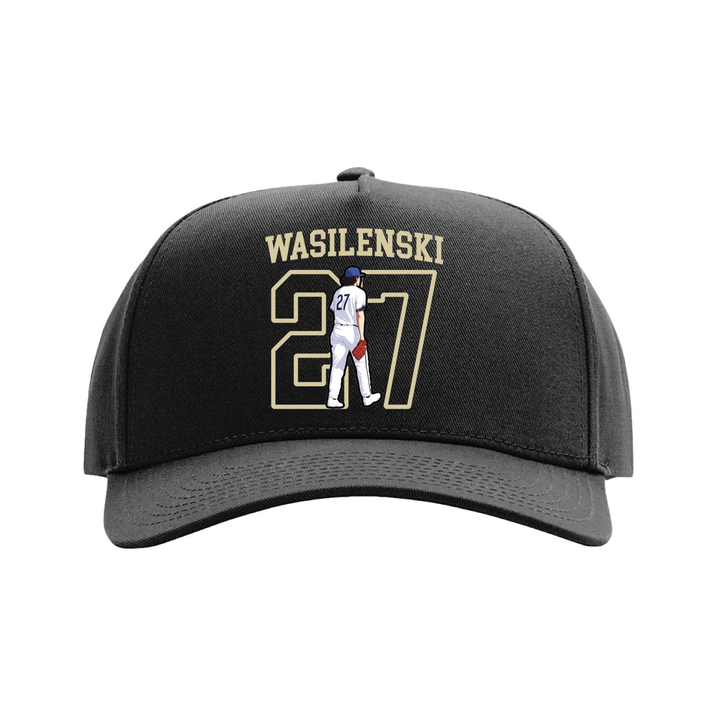 Full Fabric Five-Panel Champ Cap — Shirsey in Black