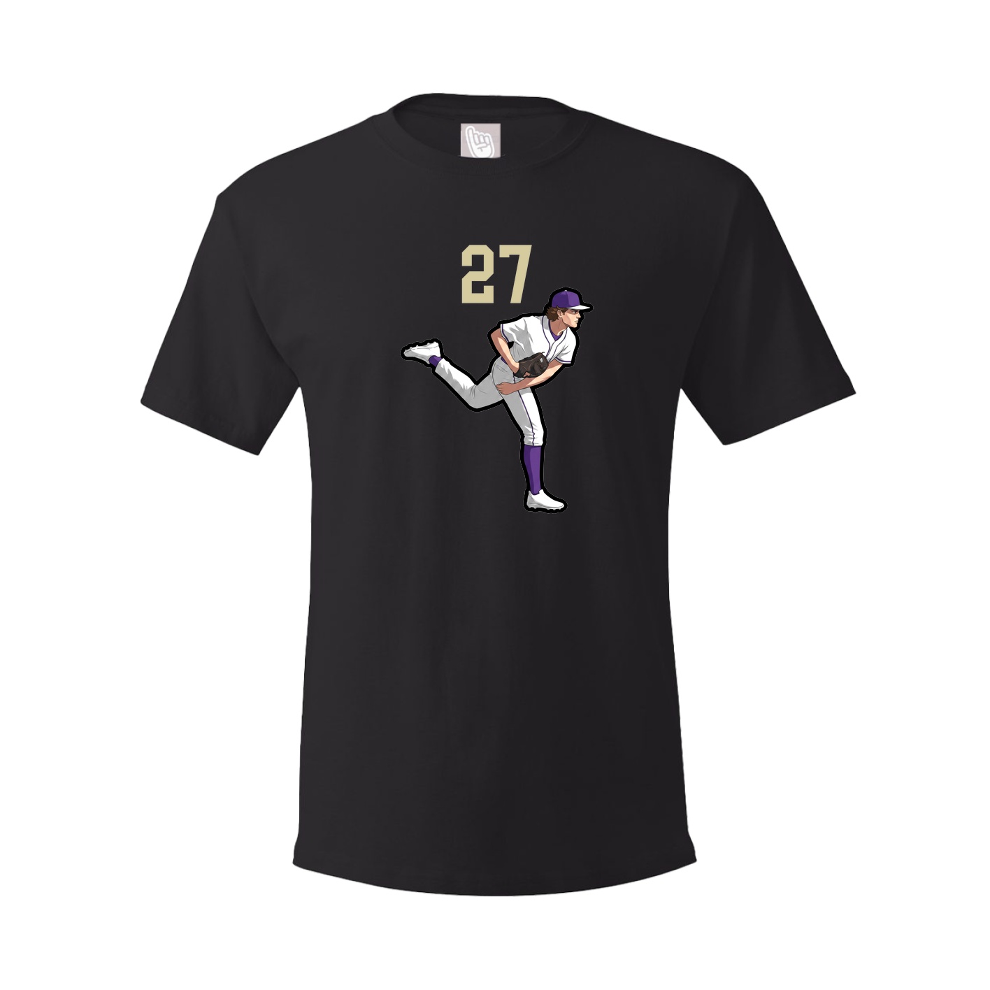 Youth Tee — Number Top in Black