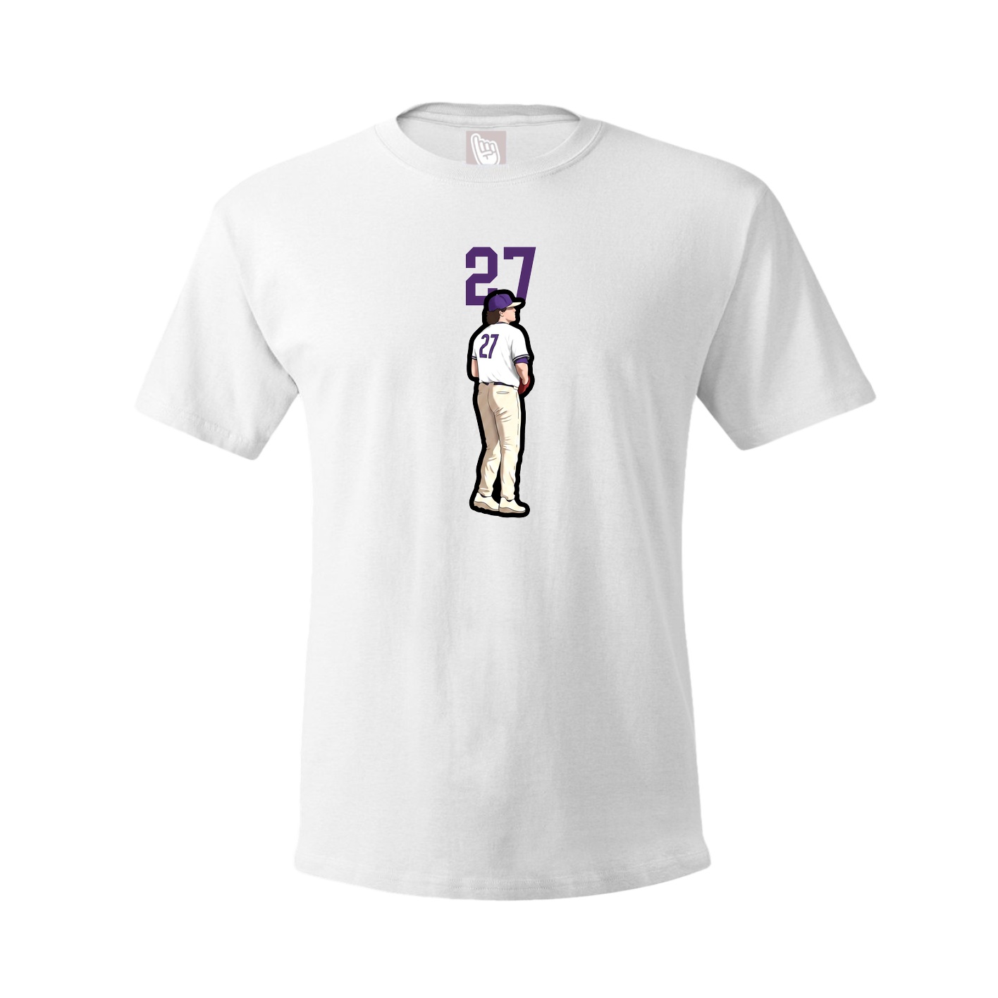 Youth Tee — Number Top in White
