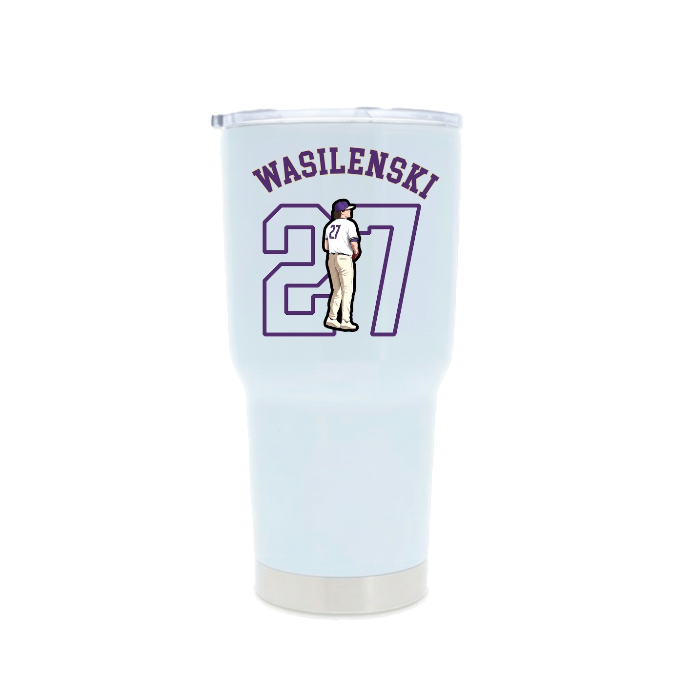 30oz Stainless Steel Tumbler — Shirsey Arch in White