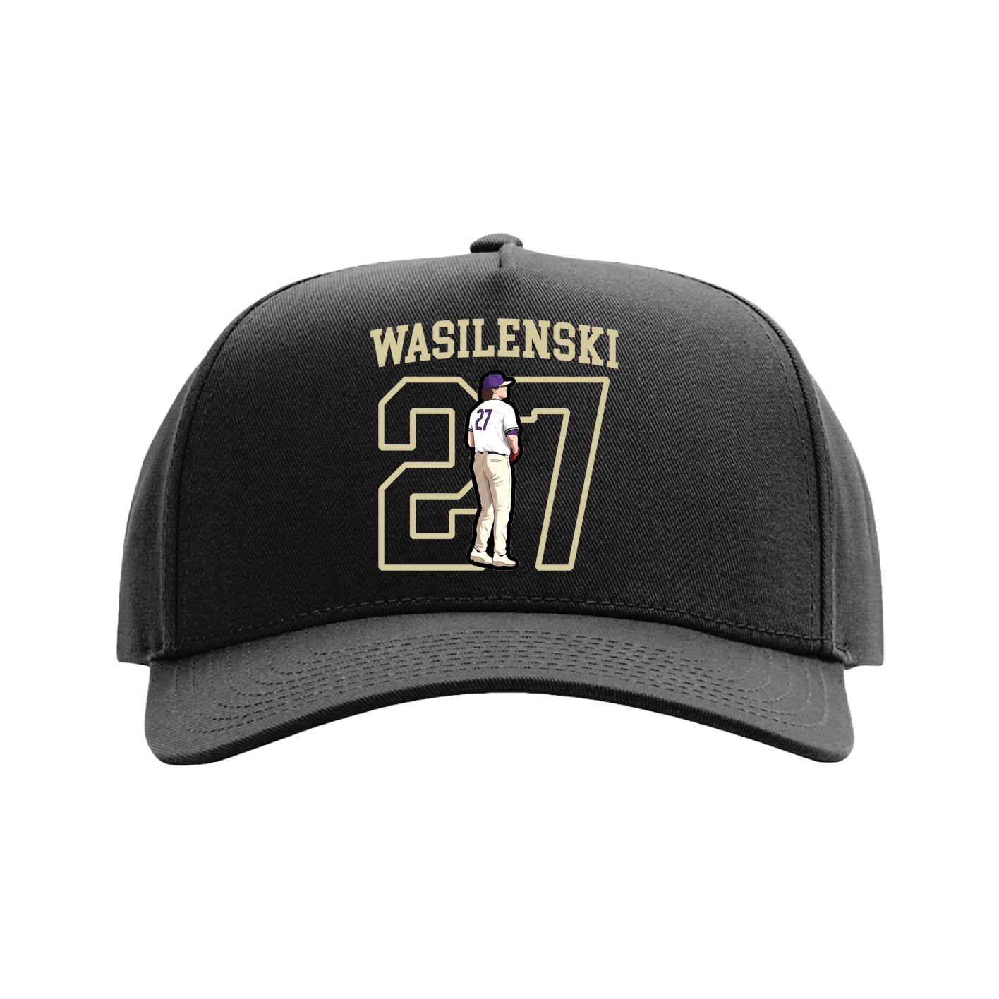 Full Fabric Five-Panel Champ Cap — Shirsey in Black