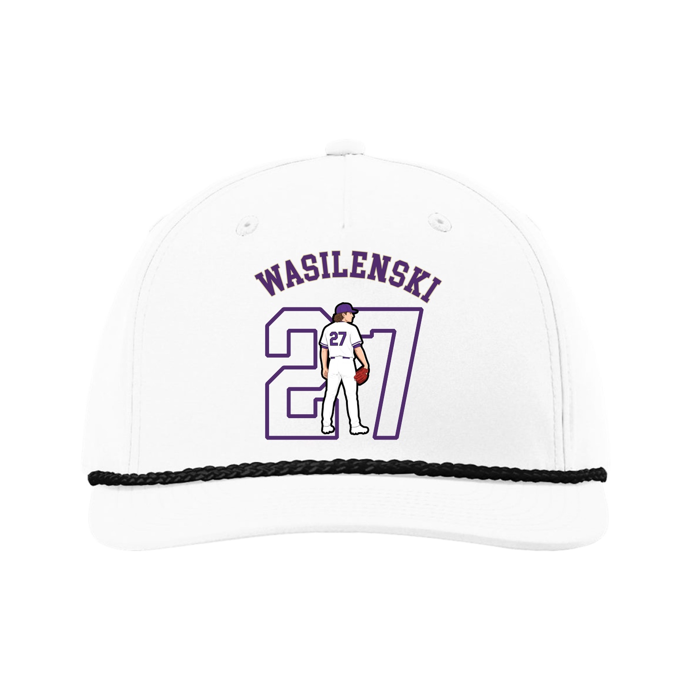 Five-Panel Classic Rope Cap — Shirsey Arch in White