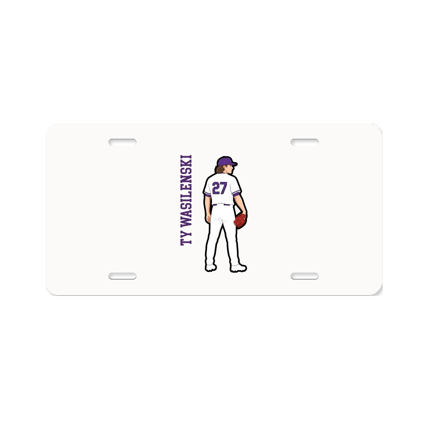 License Plate — Name Vertical in Classic
