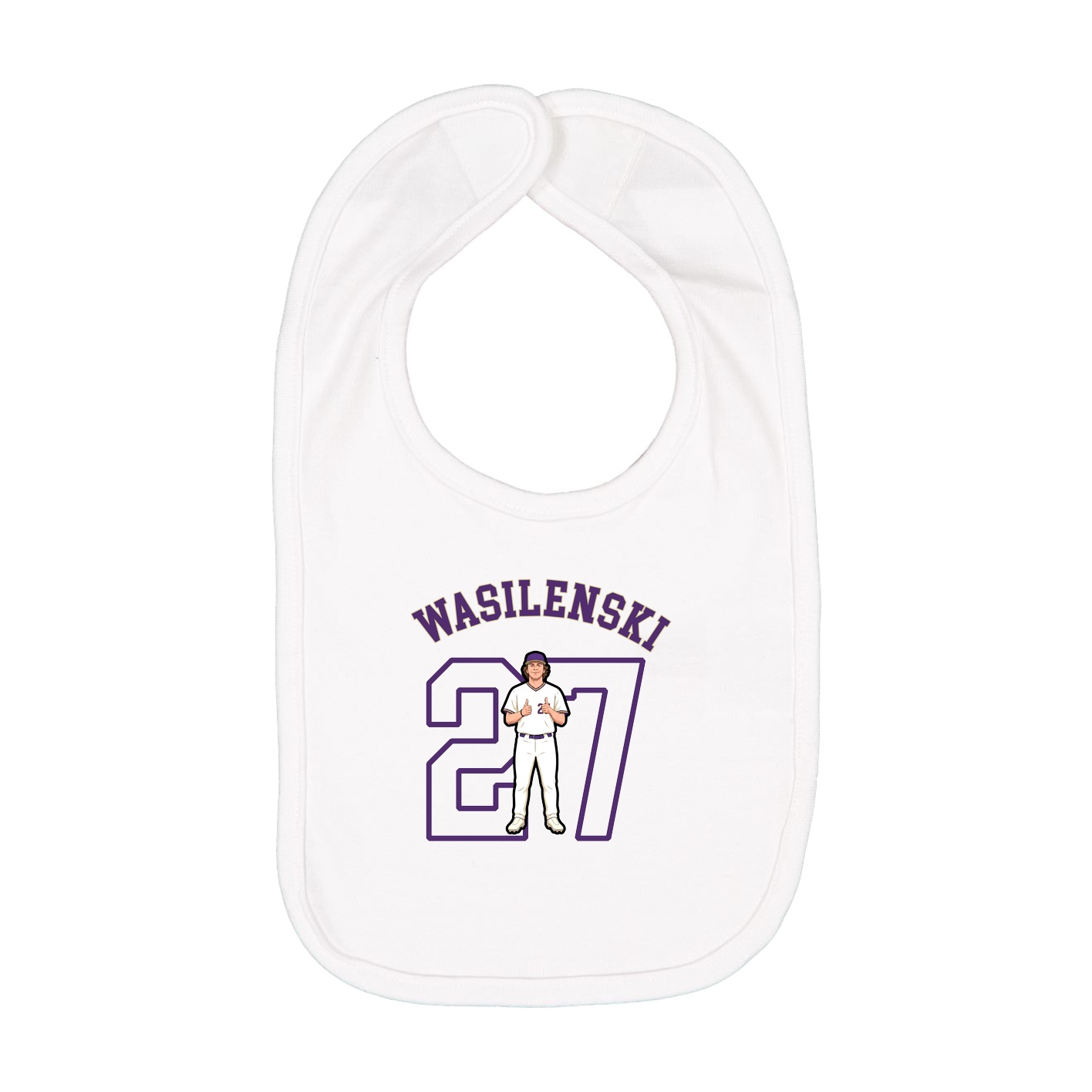 Infant Bib — Shirsey Arch in White