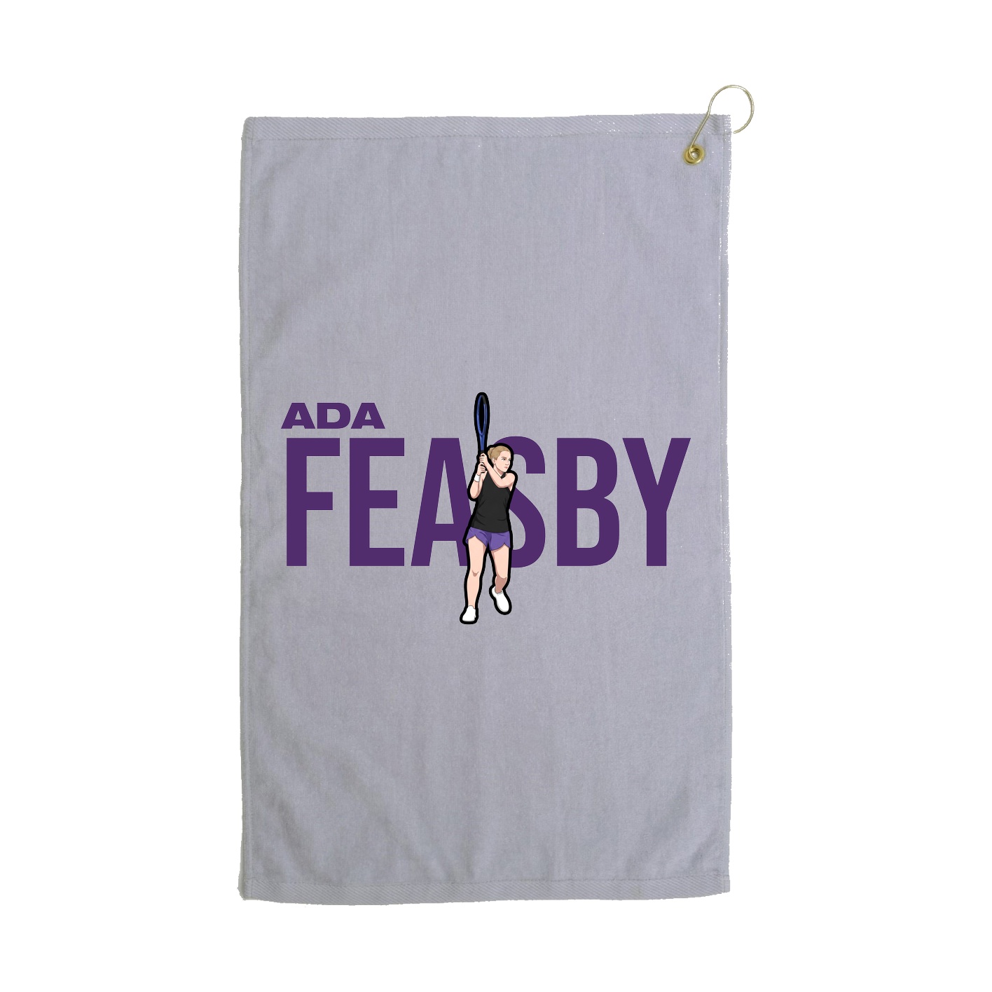 Golf Towel — Player Name in Grey