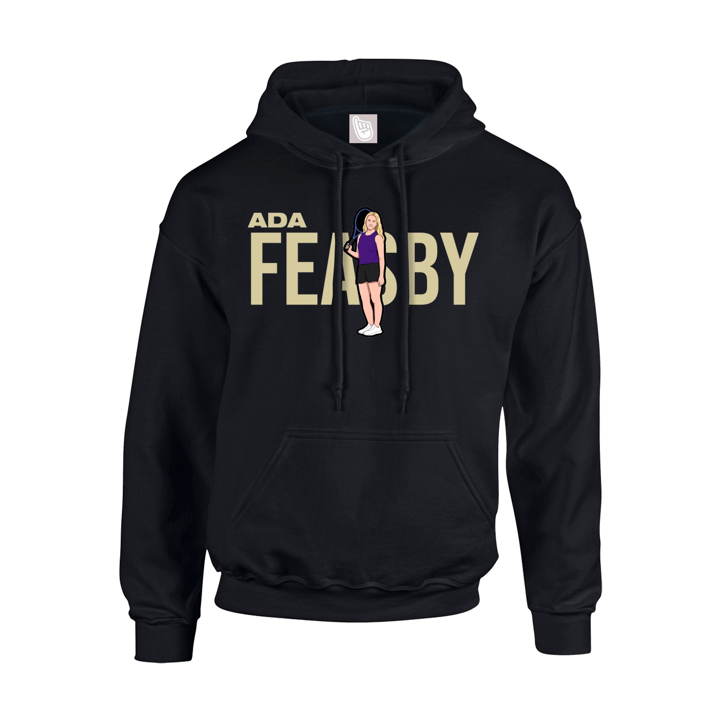 Hoodie — Player Name in Black