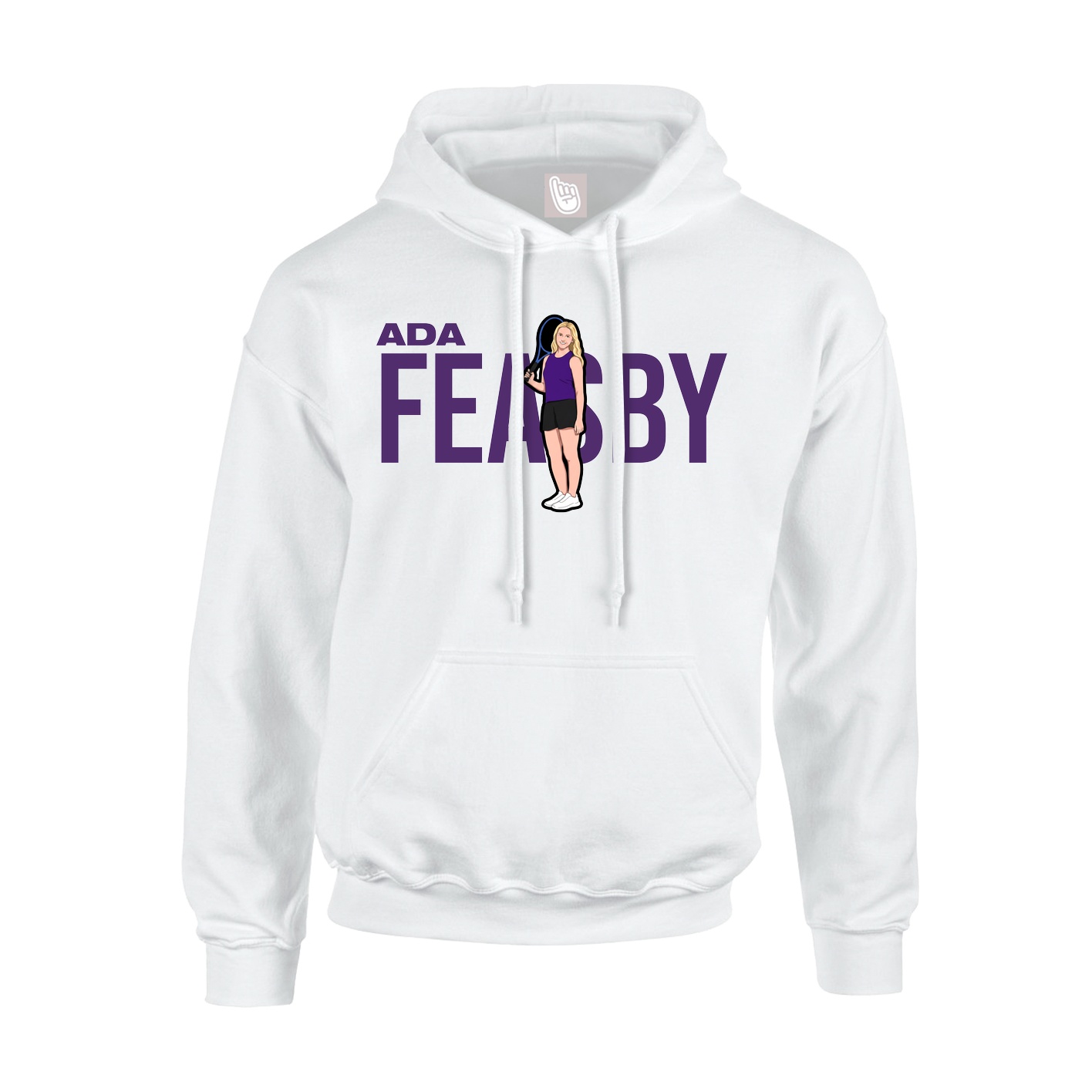 Youth Hoodie — Player Name in White