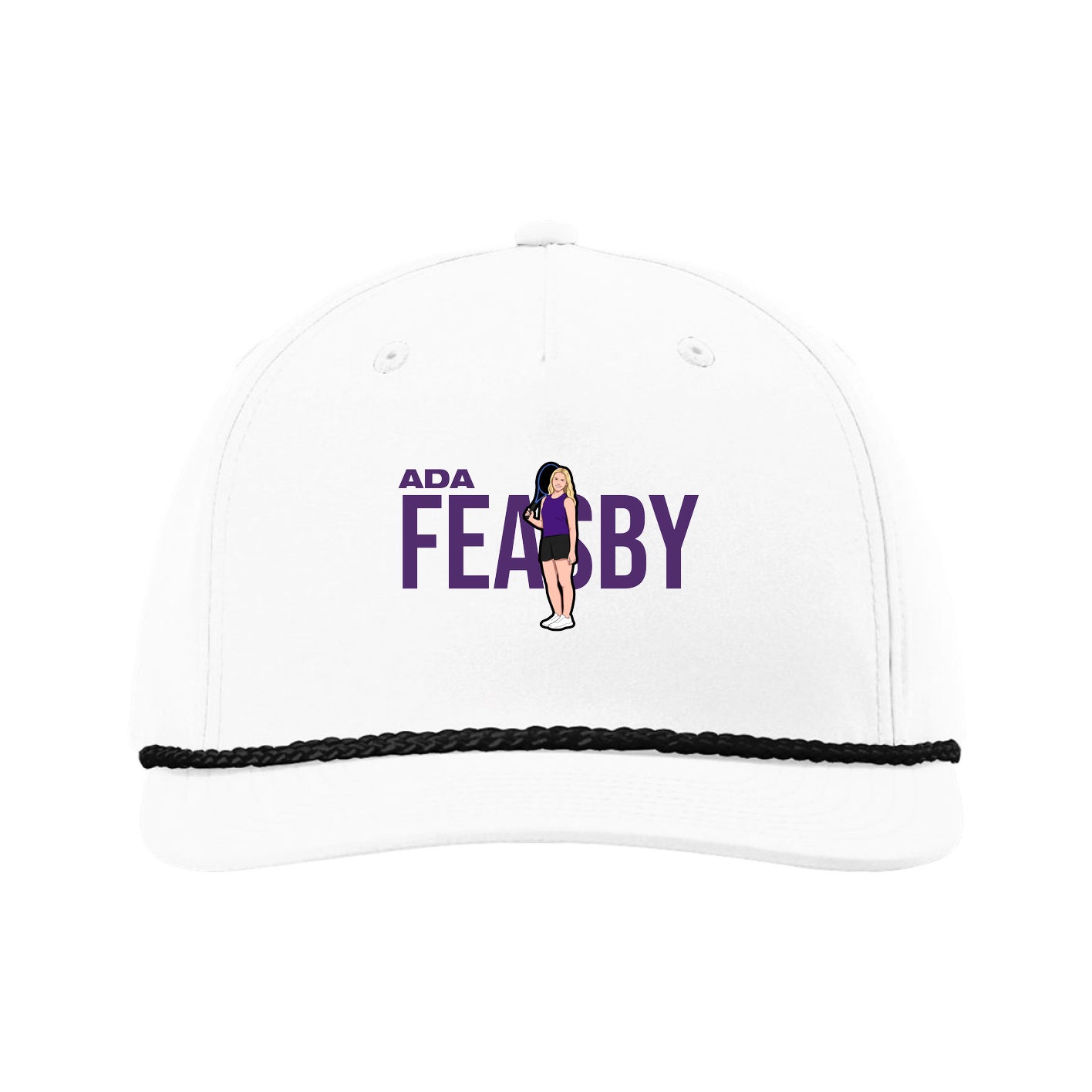 Five-Panel Classic Rope Cap — Player Name in White