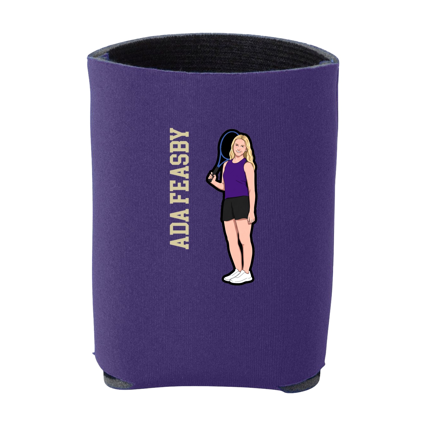 Can Holder — Name Vertical in Purple