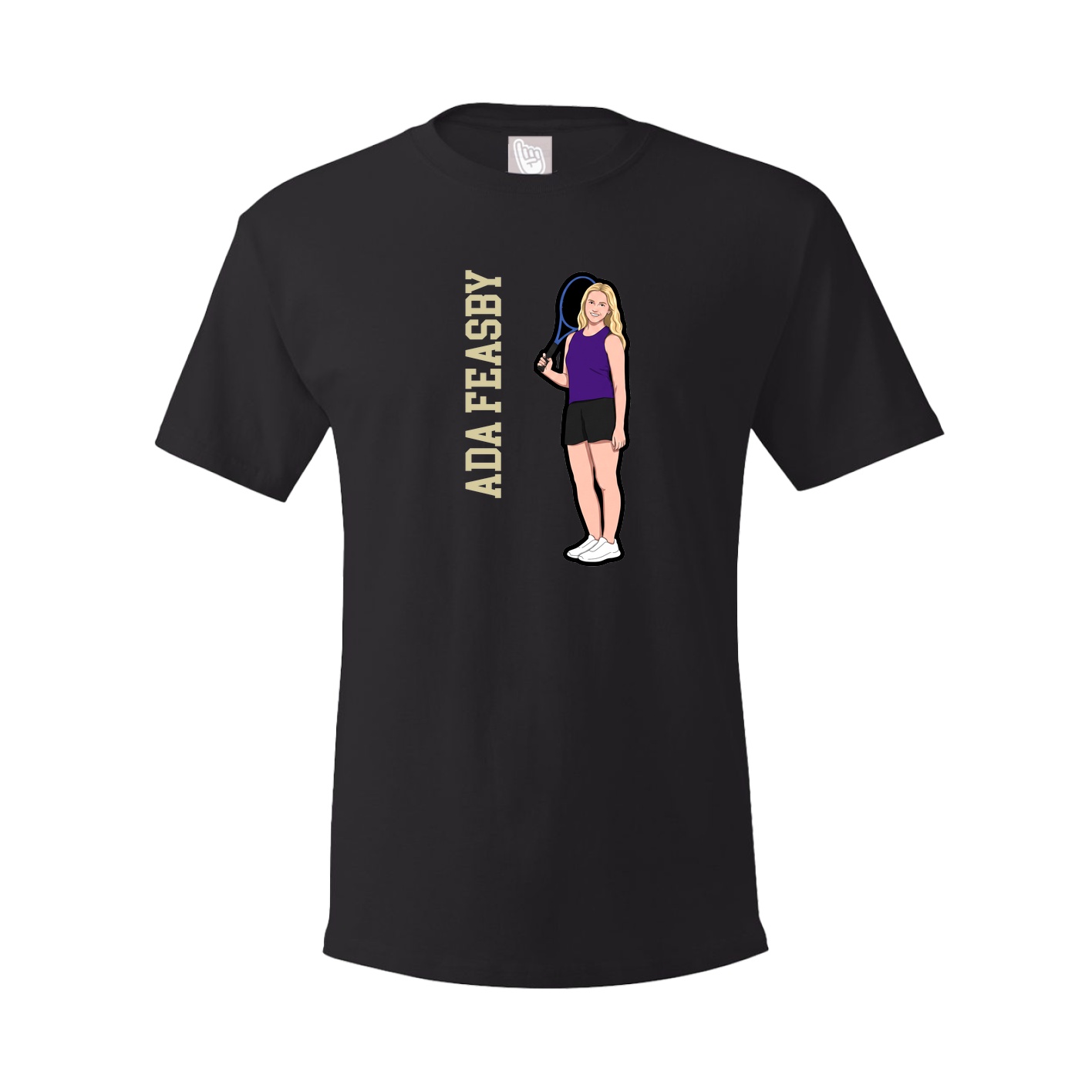 Tee — Name Vertical in Black