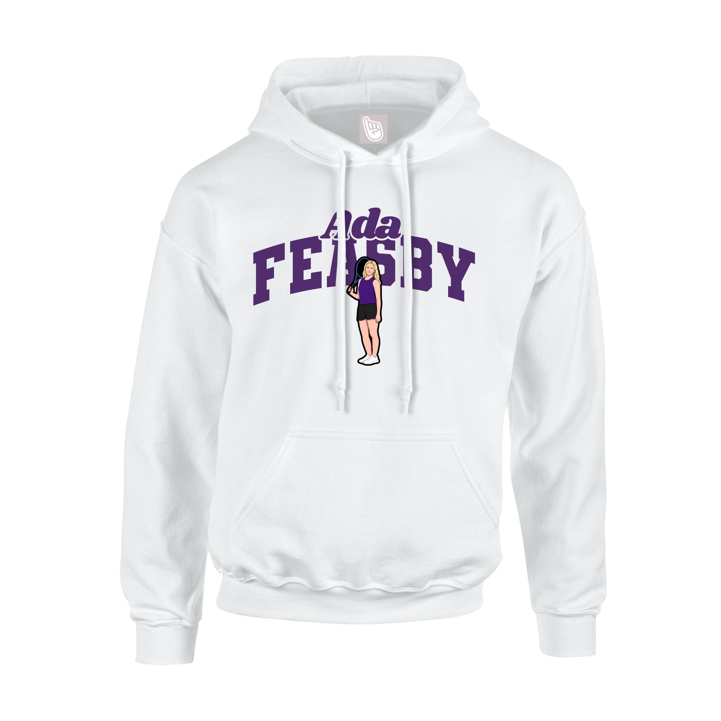 Hoodie — Signature Arch in White