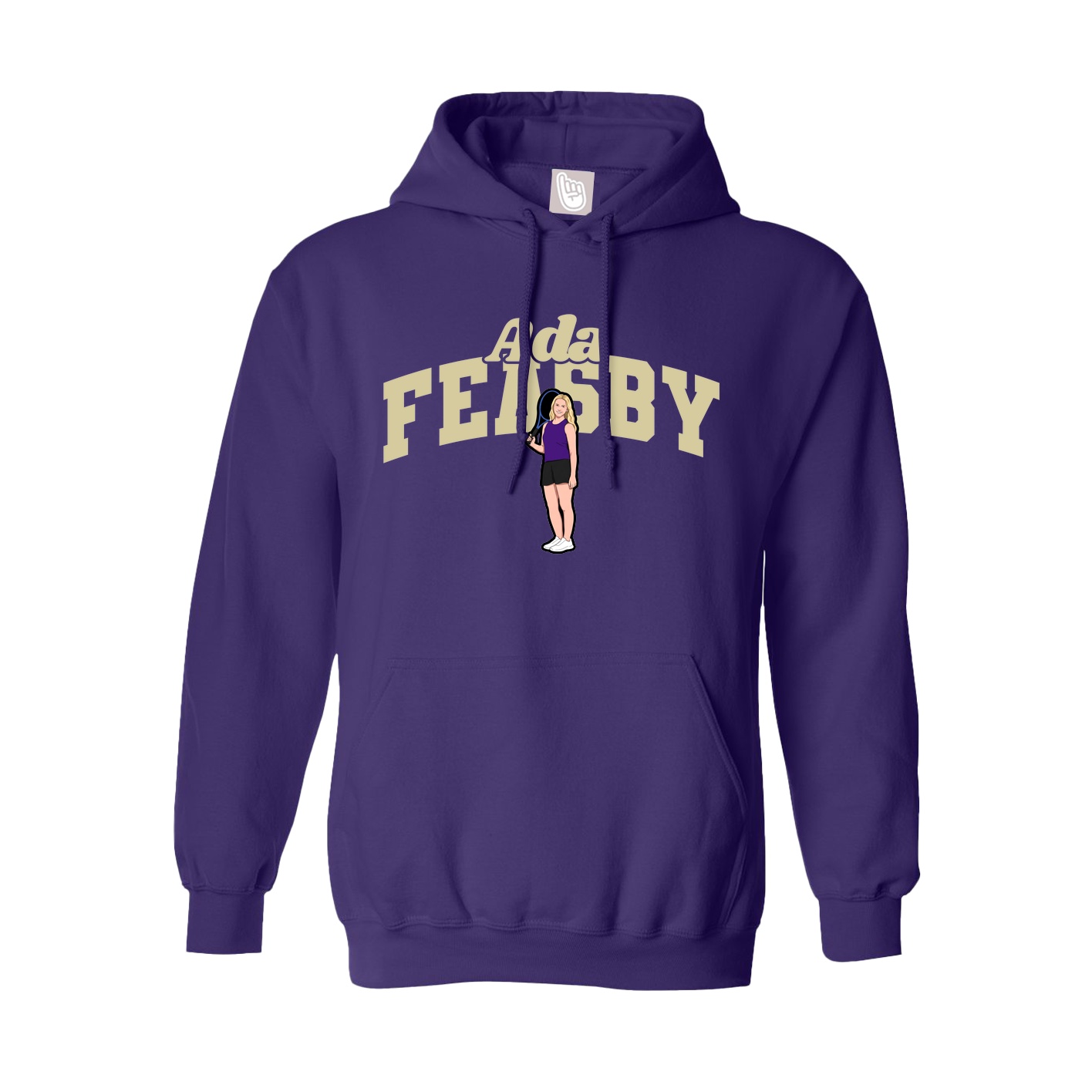 Youth Hoodie — Signature Arch in Purple
