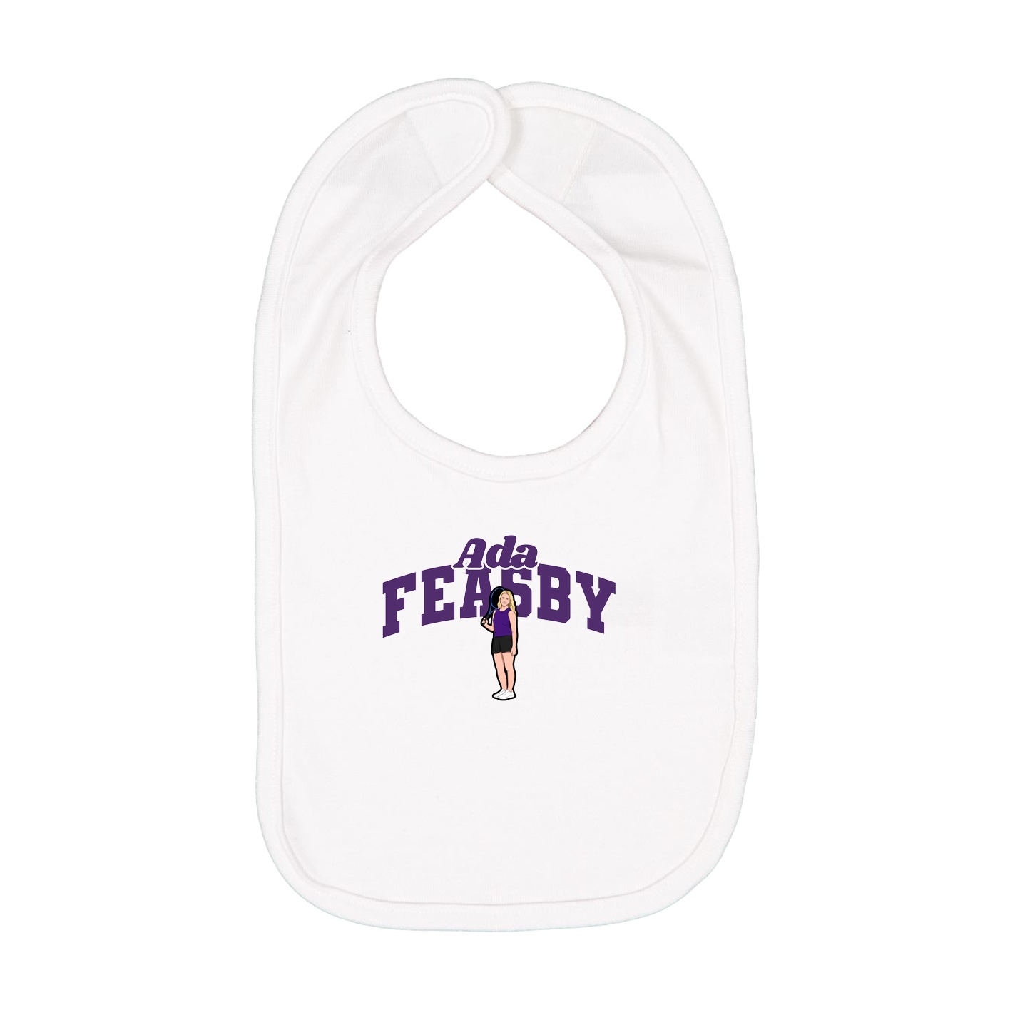 Infant Bib — Signature Arch in White
