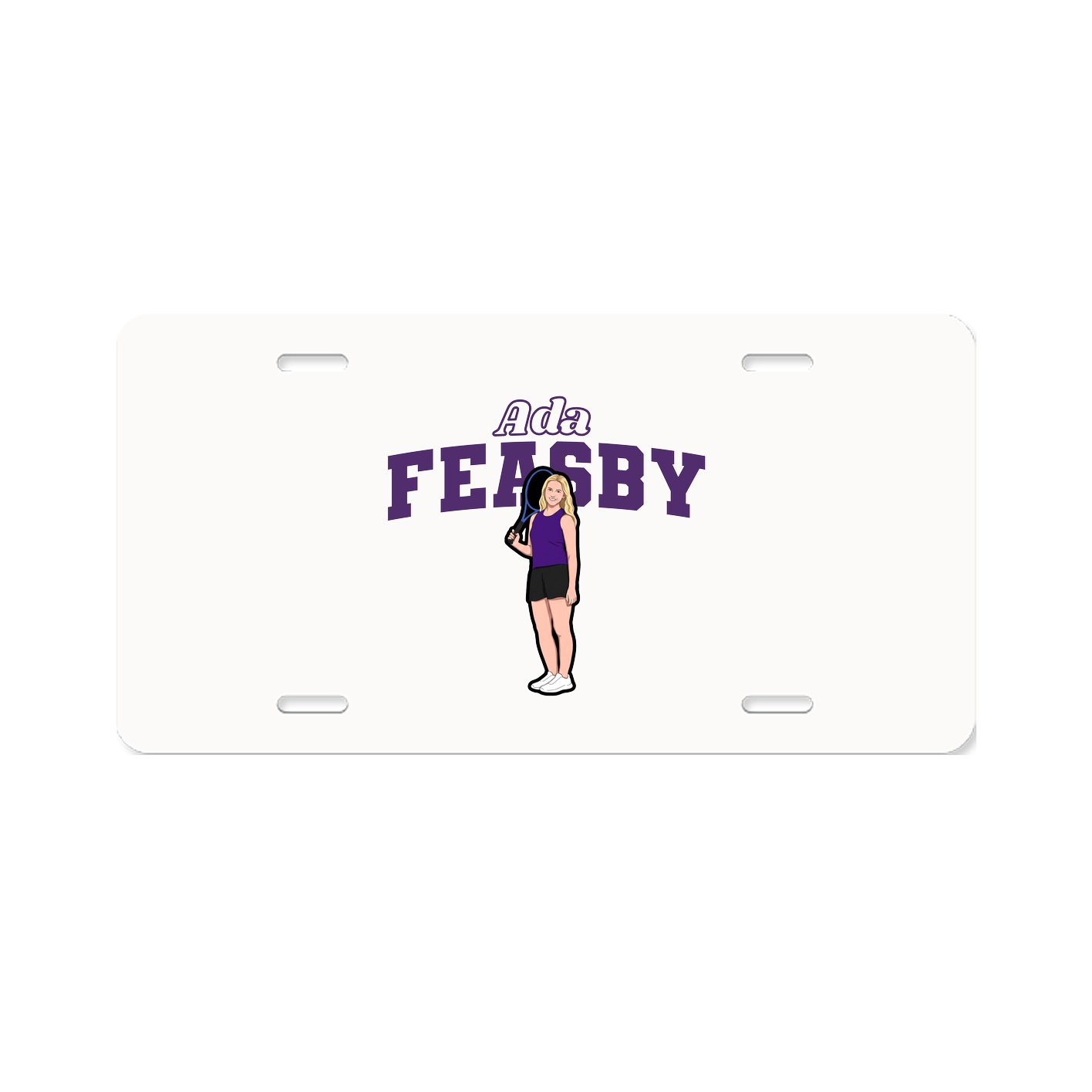 License Plate — Name Arch in Classic